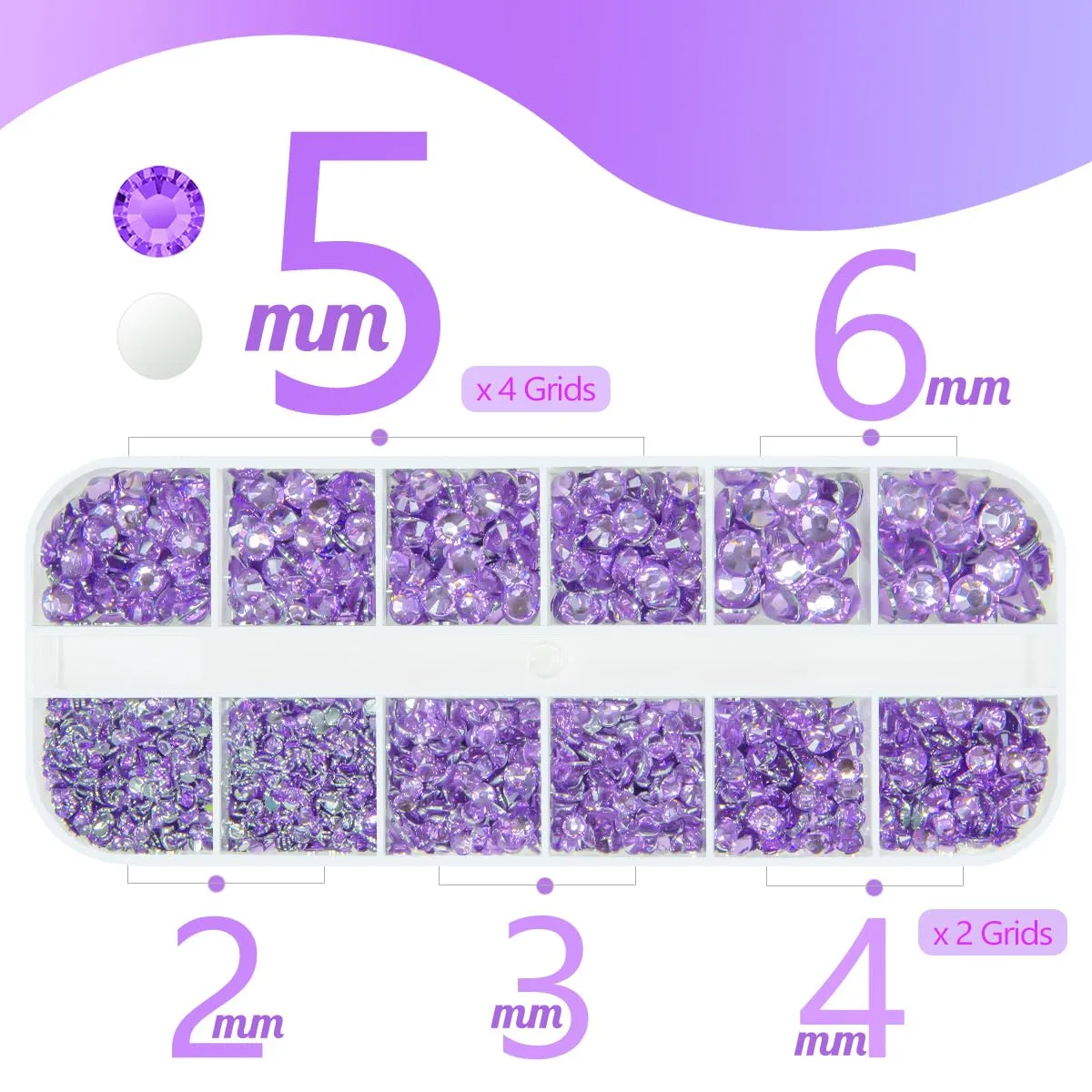 Amethyst Purple Crystal Resin Rhinestones w B7000 Jewelry Glue for Bedazzling Crafting Flatback Stones 2mm-6mm Diamonds Crystals Gems Charms for Nails Face Eyes Makeup Tumblers Bottles Crafts