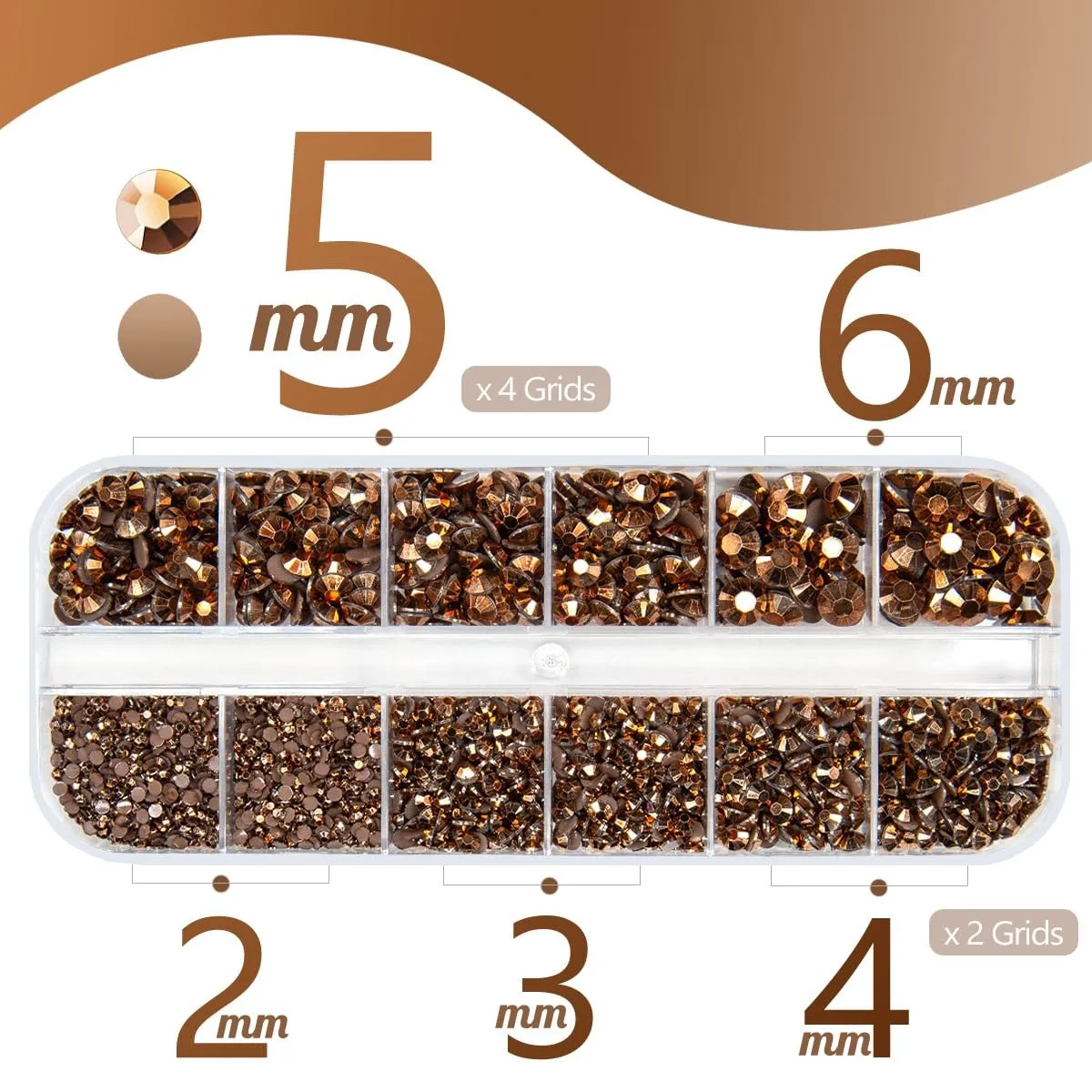 Copper Resin Rhinestones w B7000 Jewelry Glue for Bedazzling Crafting 2mm 3mm 4mm 5mm 6mm Brown Flatback Jelly Stones Coffee Diamonds Gems Charms for Nails Face Eye Makeup Tumblers Decor Crafts