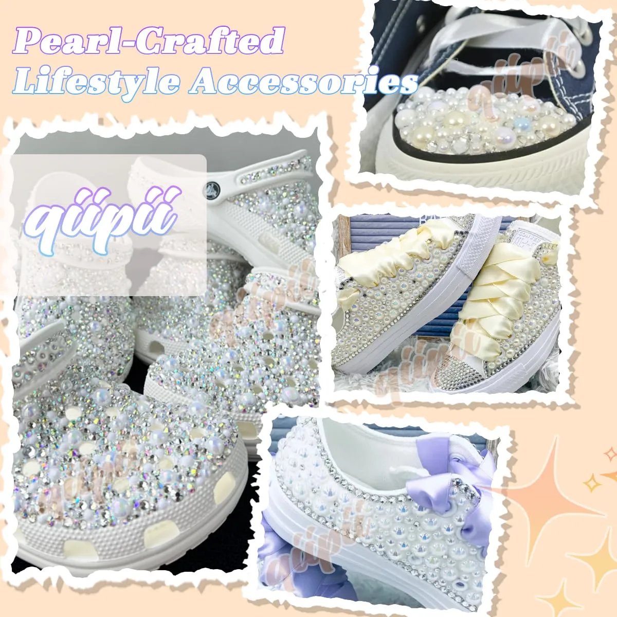 2mm-8mm ﻿Beige AB Flatback Pearls Nail Charms Ivory White AB Gems Half Round Beads for Nail Art Face Eyes Makeup Tumblers Bottles DIY Crafting Bedazzling Scrapbooking Clothes Shoes Phones Decor