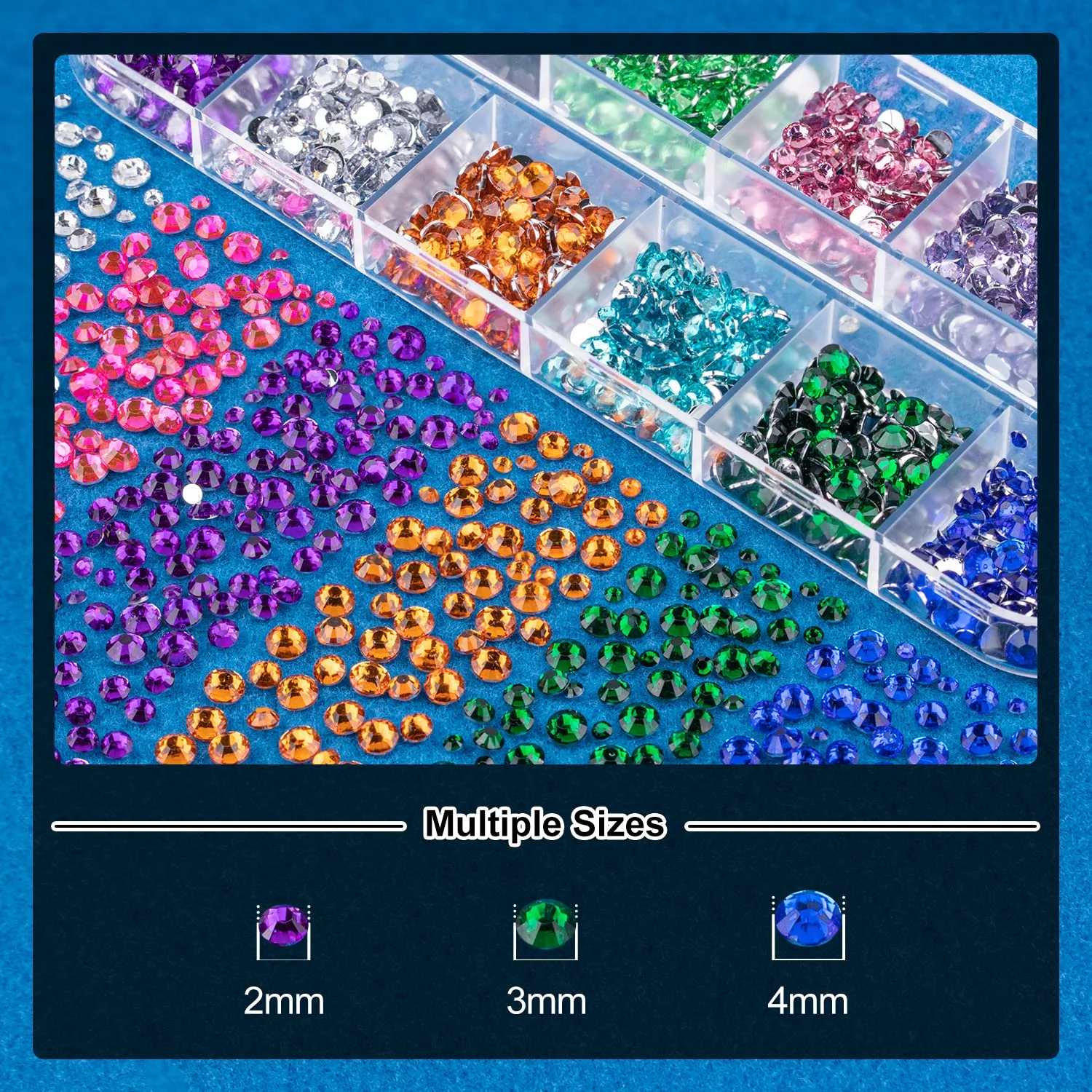 BELLEBOOST Nail Art Rhinestone Glue Gel&2 Boxes Flatback Gems Kit, 1 Tube of 15ml Rhinestone Gel Glue(UV/LED Needed)+Colorful Gems+Flat-Back Half Round White&Beige Pearls with Pickup Tools