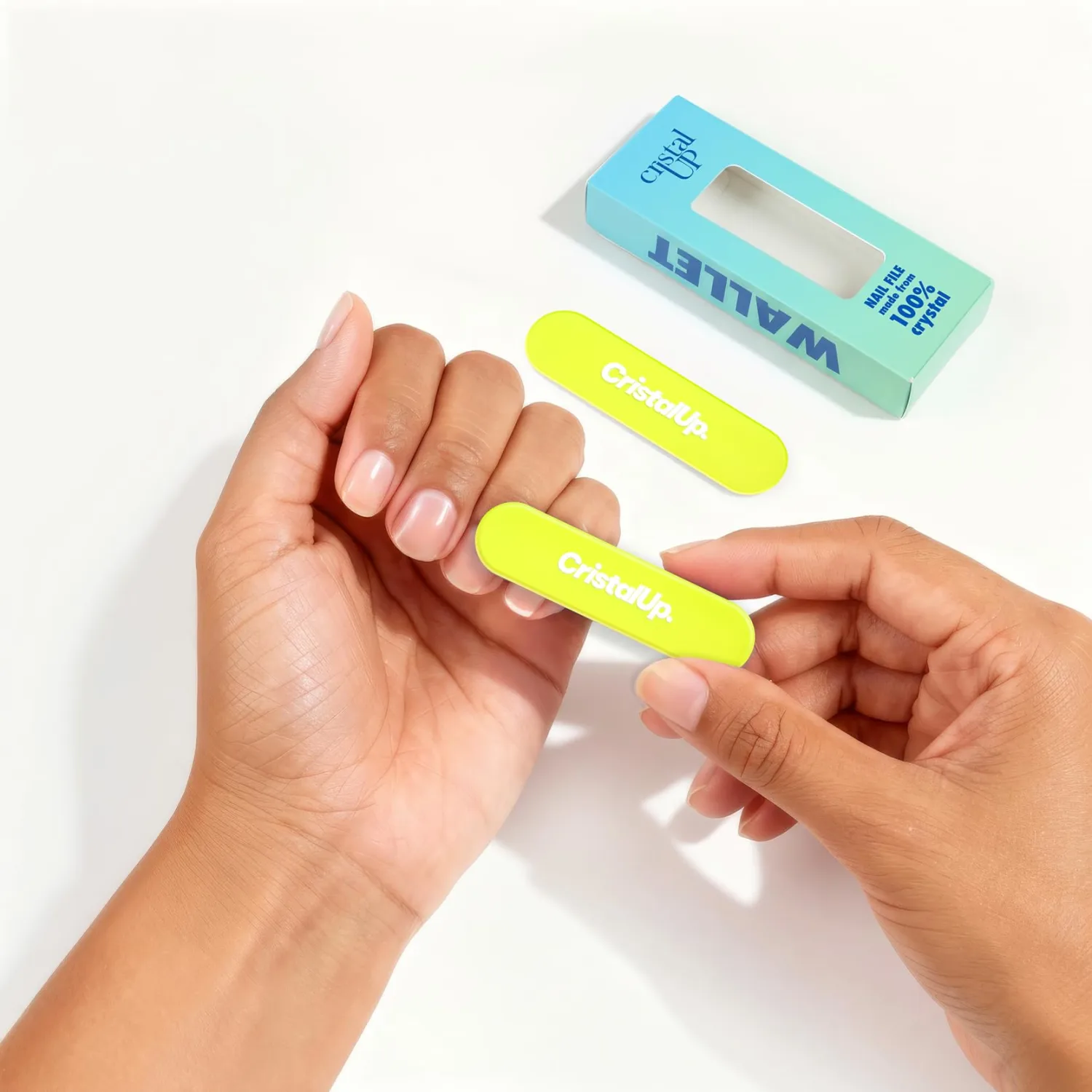 Crystal Nail File 2 in, Mini Glass File Ideal for Wallet, Durable, Gentle on Nails, Perfect for Travel, Home, Office and On the Go, Compact for Quick Touch Ups