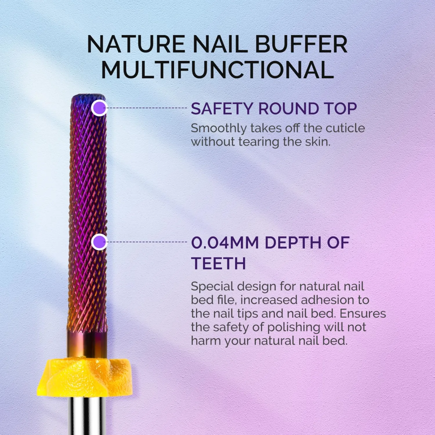 MelodySusie 3Pcs Nail Drill Bits Set, 3/32'' Carbide Tungsten Ceramic Bits, Flame, Nature Nail Buffer and Cone Shape Bits, Suitable for Manicure Pedicure Cuticle Gel Acrylic Remover
