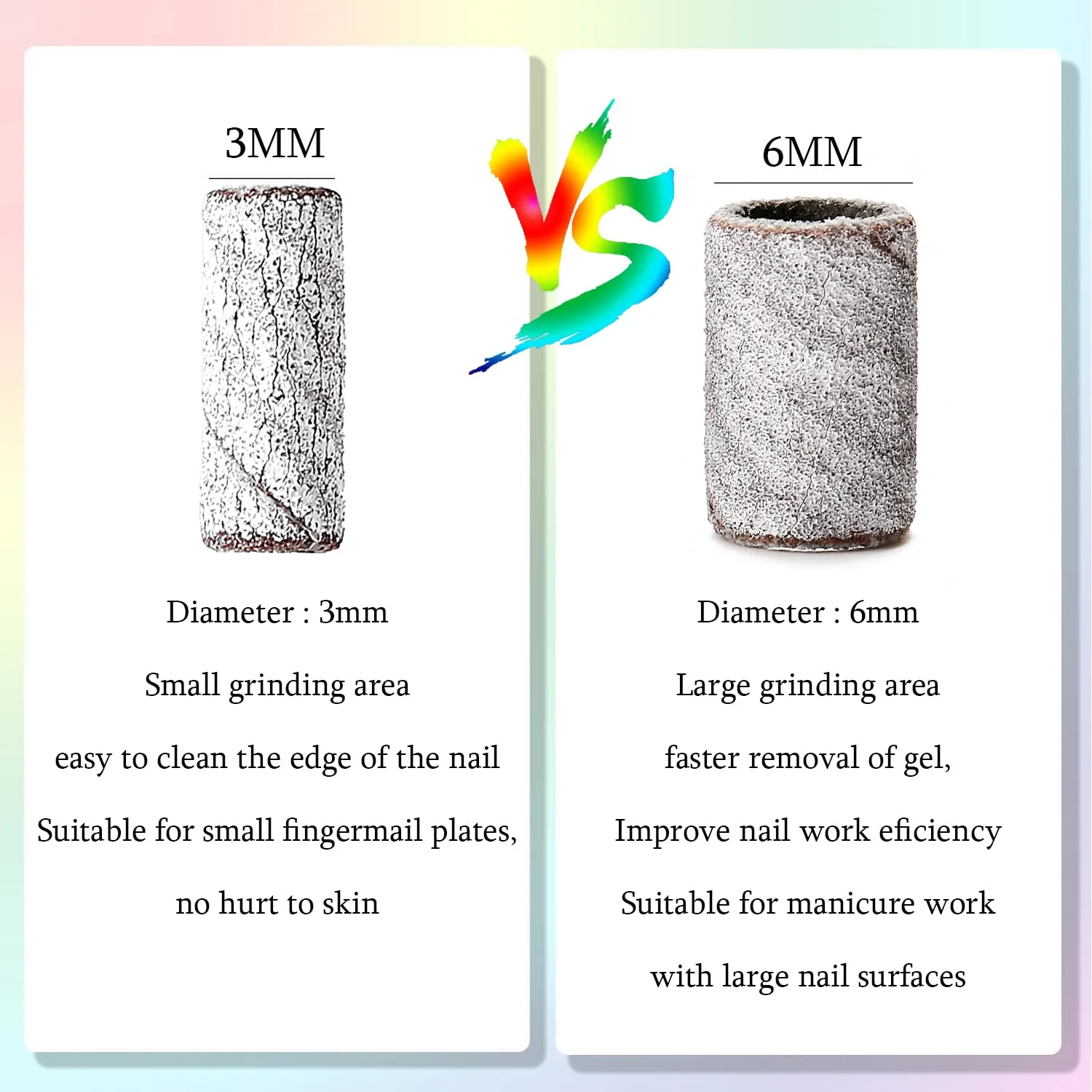 100pcs Nail Drill Bits Small Sanding Bands with Upgrade 3.1mm Mandrel Bit, 120 Medium Grit Nail File Sanding Bands for Acrylic Nails Gel Removing Shaping Manicures and Pedicure (Zebra, 120 Grit)