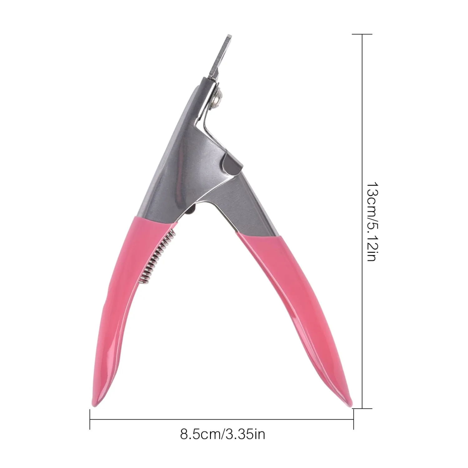 Acrylic Nail Clippers False Nail Cutter Professional Nail Clippers for Acrylic Nails, Nail Tips Nipper Stainless Steel Manicure Tool for Nail Salon Home Use, Pink
