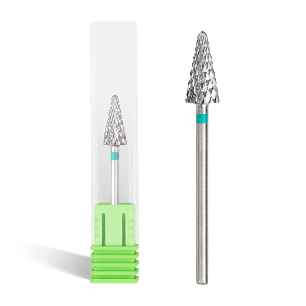 3/32" Carbide Nail Drill Bit,Safety Professional Cone Tungsten Drill Bits Set Nail File Acrylic Gel Polish Removal Nail Salon Manicure Pedicure Electric File Tools (Coarse - C)
