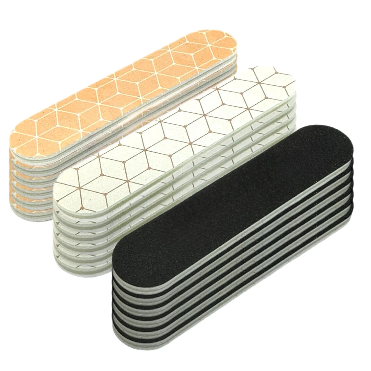 Set of 18 Dual-Sided Nail File Emery Board Heavy Medium & Fine Grit Cushioned Easy Grip Comfortable Filing Smoothing Finishing Nails 3.5” Travel Size TSA Approved