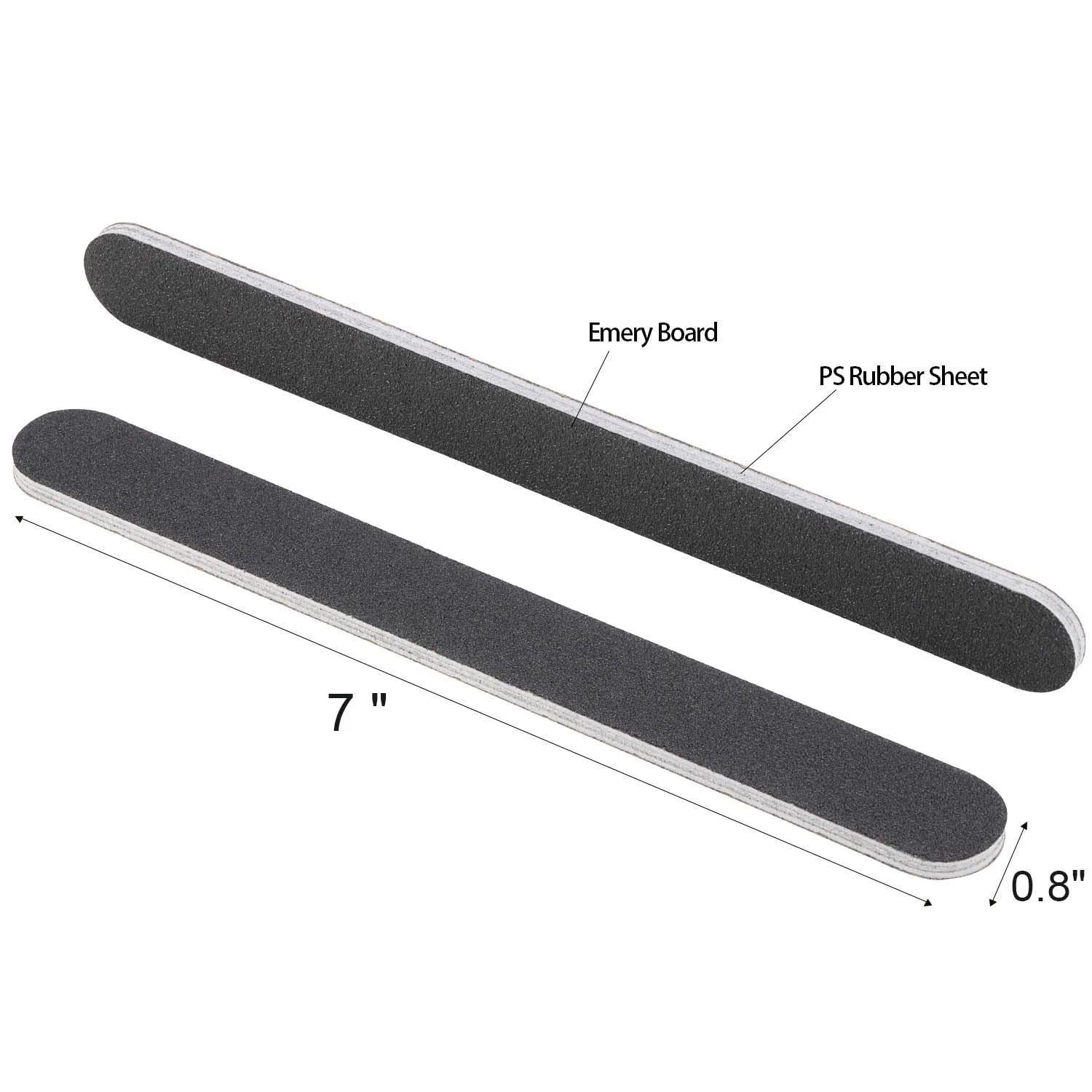 50 Pcs Nail Files for Acrylic Nails 100/180 Grit Double Sides Fingernail Files Professional Manicure Tools for Home Salon