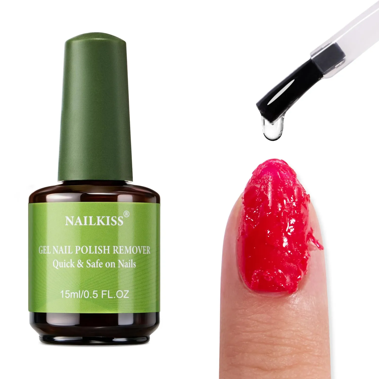 15ML Gel Nail Polish Remover, Professional Gel Polish Remover for Nails, Quick & Easy Polish Remover In 2-5 Minutes, No Need for Foil Soaking Or Wrapping