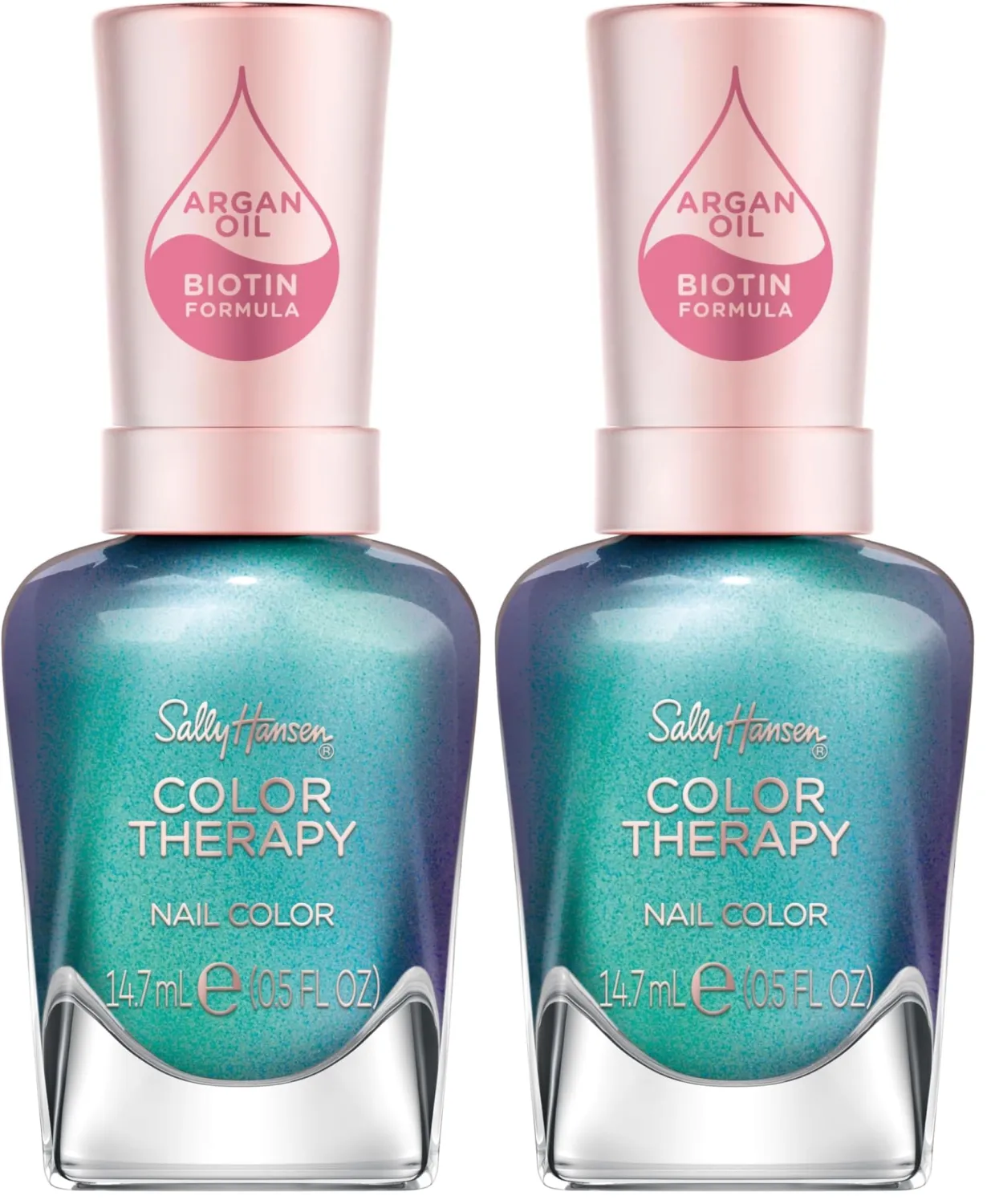 Sally Hansen Color Therapy Nail Polish, Reflection Pool, Pack of 2