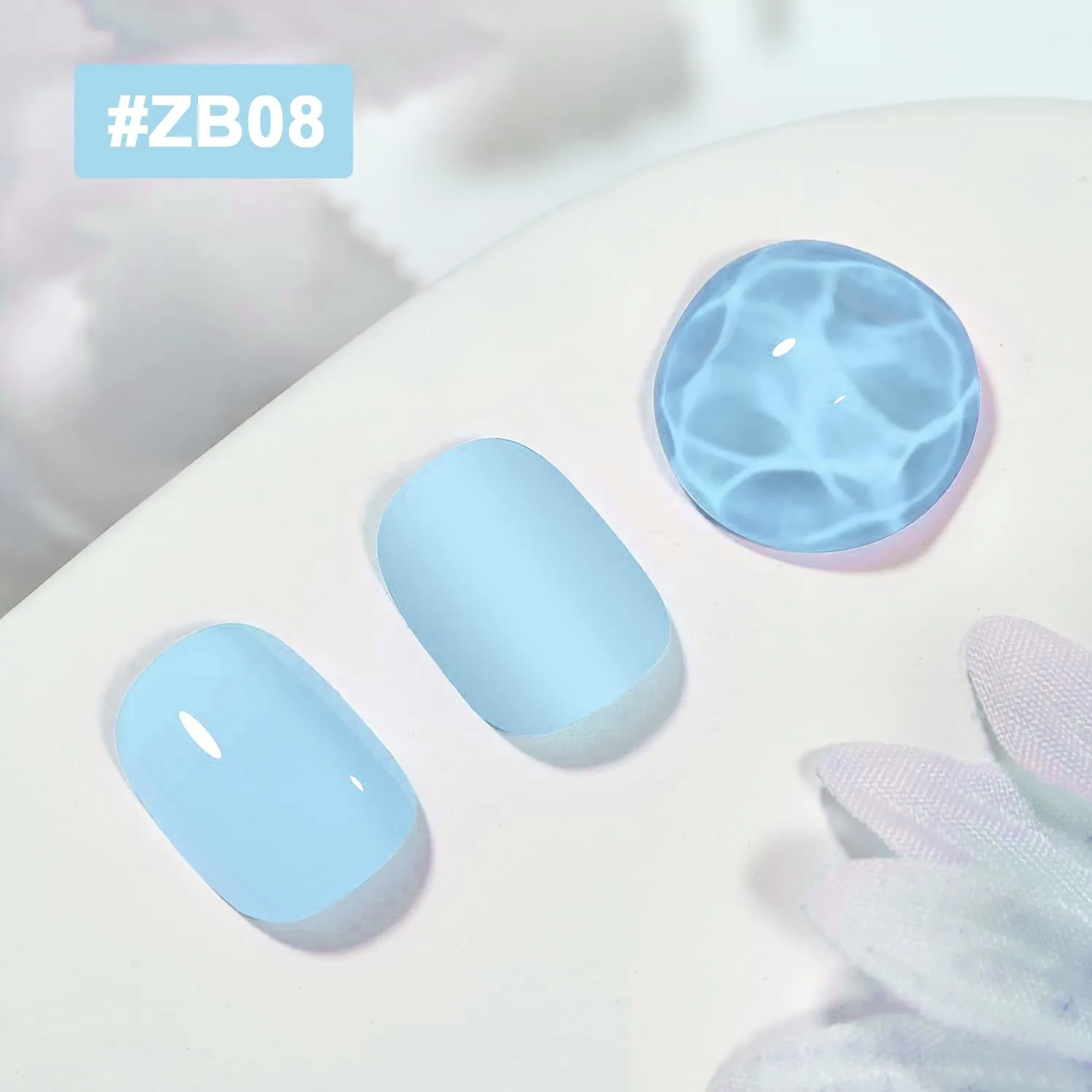 16.5ml Light Blue Nail Polish Large Volume Quick Drying Nail Polish, Fast Drying and Long Lasting Color Nail Art DIY Home Manicure Gift for Women
