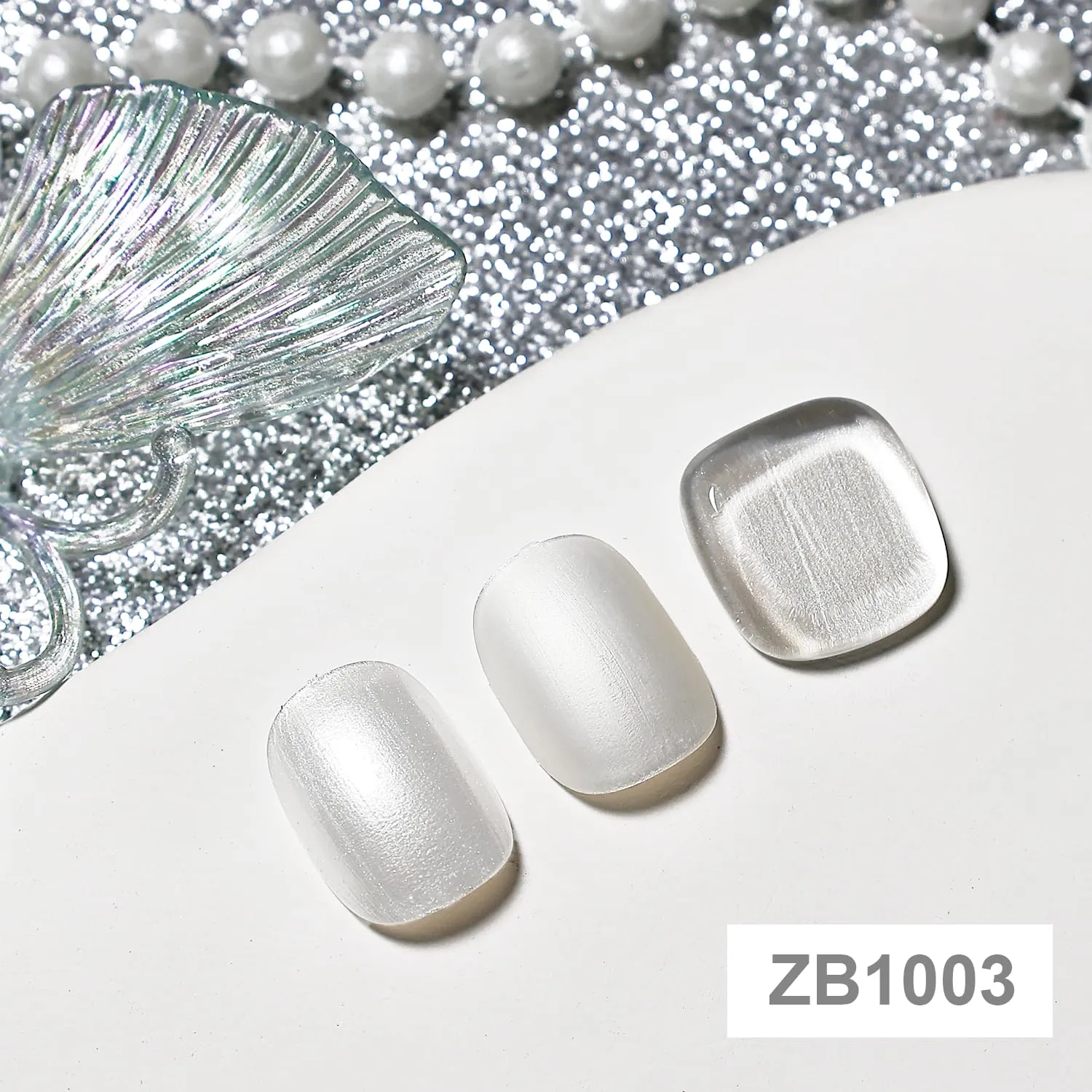 16.5ml White Glitter Nail Polish Large Volume Quick Dry Nail Polish, Long Lasting Shine, Fingernail Toenail Nail Art DIY Home Travel Nail Art Gift