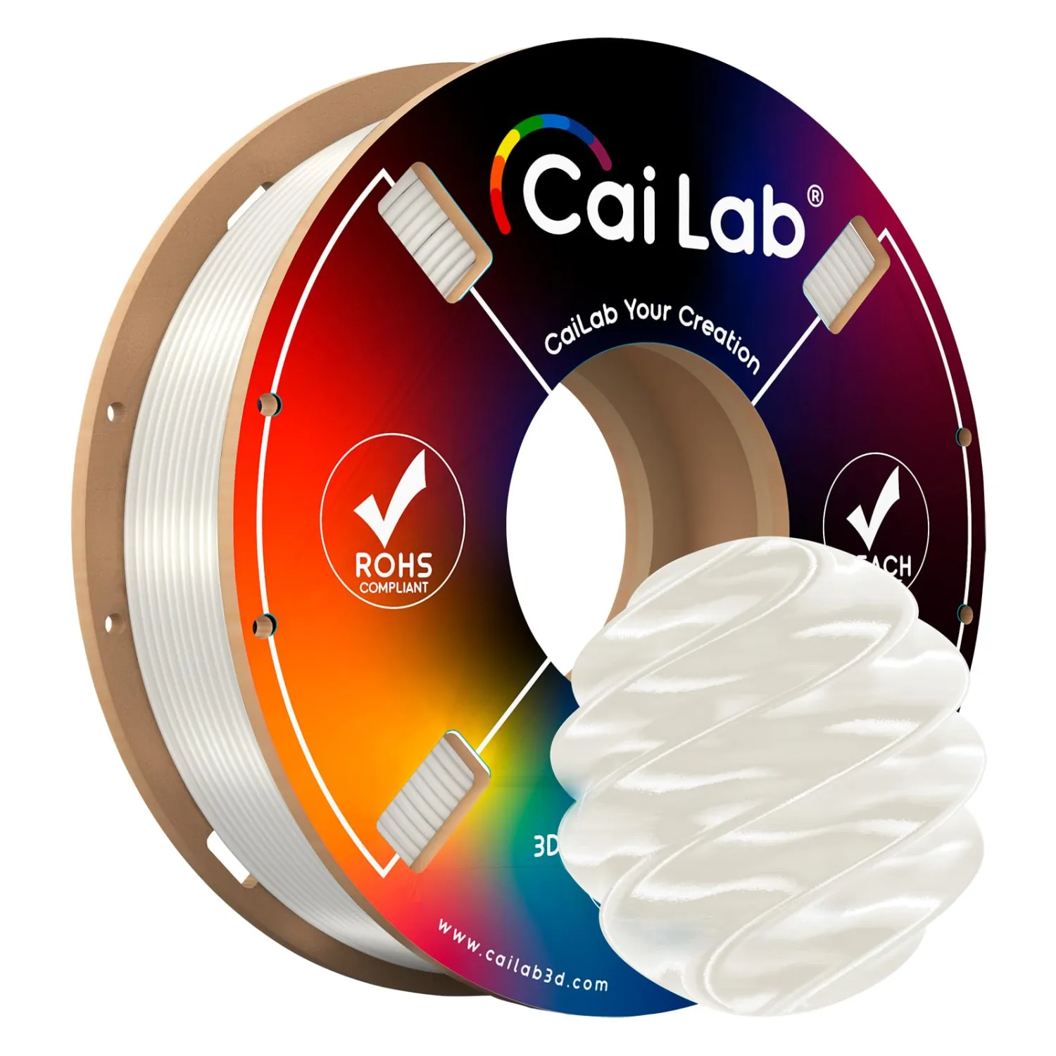 PLA 3D Printer Filament PLA Filament 1.75mm, Neatly Wound 3D Printing Filament 1.75mm, Dimensional Accuracy +/- 0.02 mm, Fit Most FDM 3D Printers