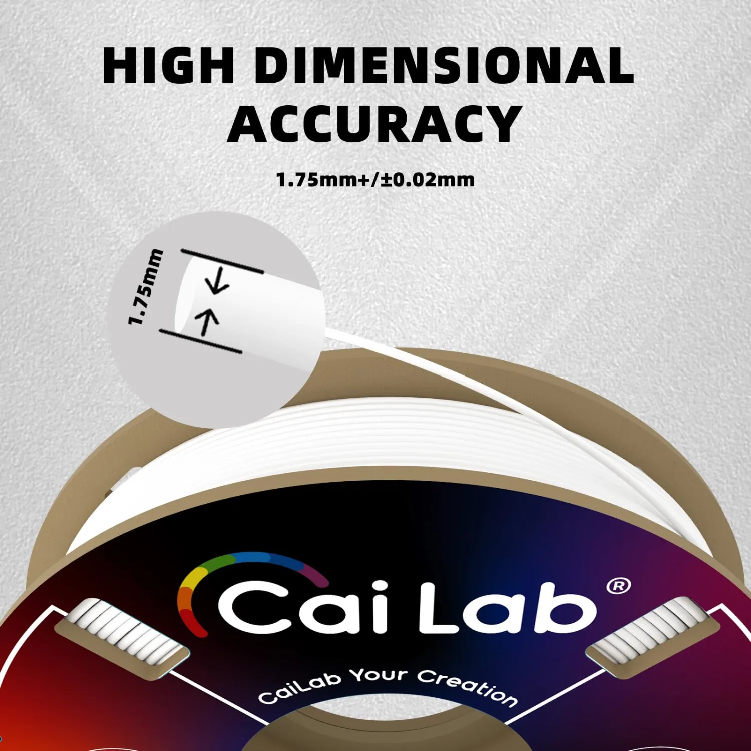 PLA 3D Printer Filament PLA Filament 1.75mm, Neatly Wound 3D Printing Filament 1.75mm, Dimensional Accuracy +/- 0.02 mm, Fit Most FDM 3D Printers