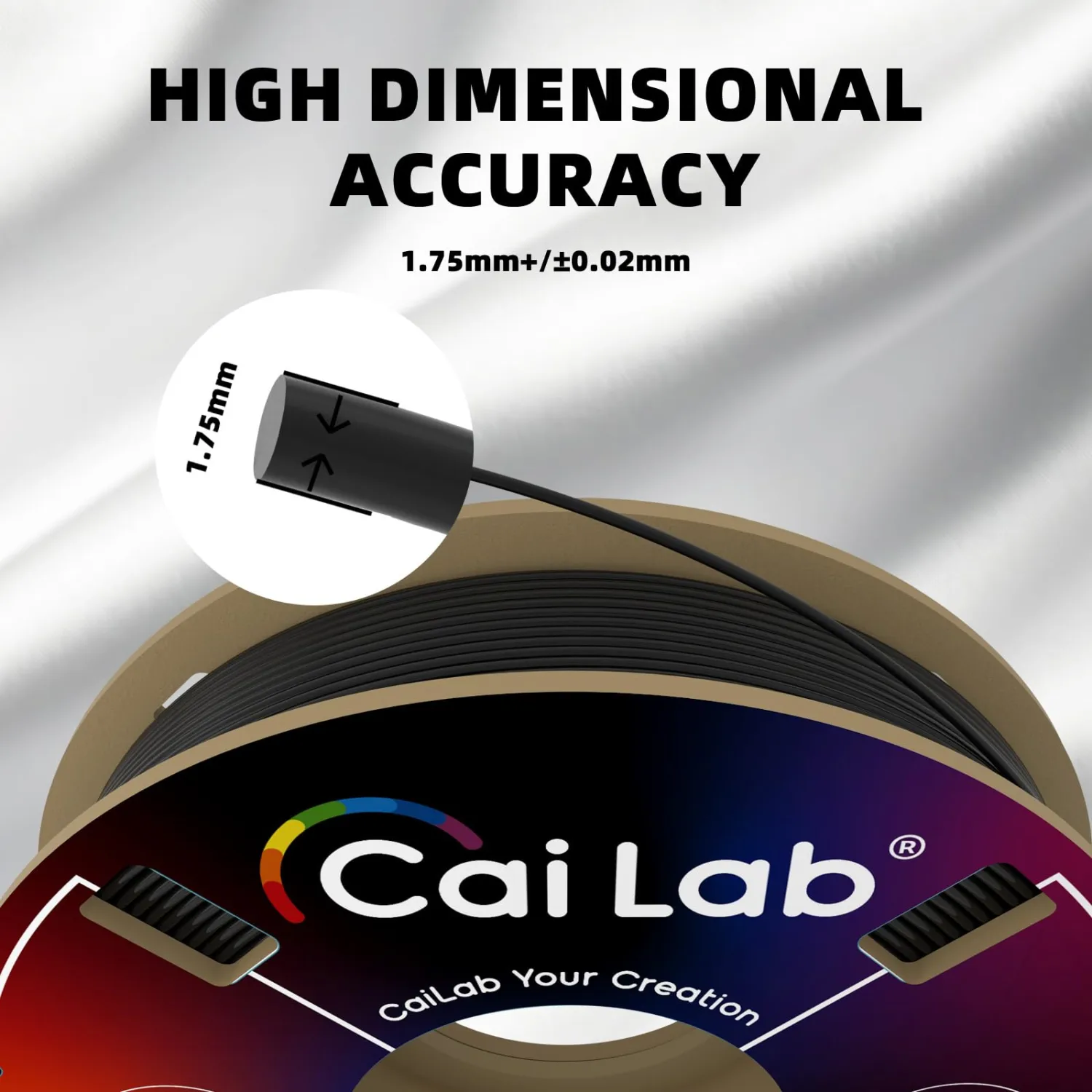 PLA 3D Printer Filament PLA Filament 1.75mm, Neatly Wound 3D Printing Filament 1.75mm, Dimensional Accuracy +/- 0.02 mm, Fit Most FDM 3D Printers