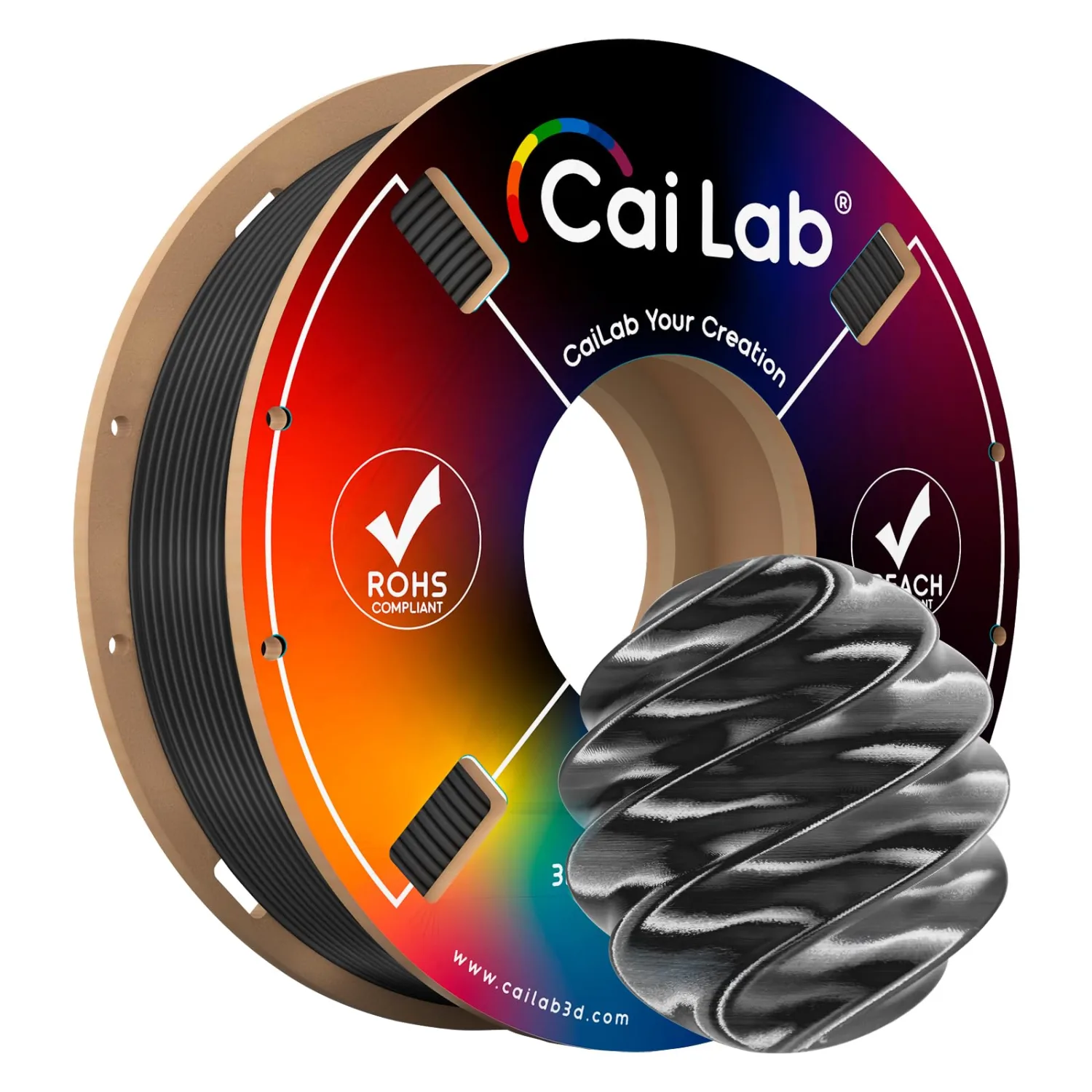PLA 3D Printer Filament PLA Filament 1.75mm, Neatly Wound 3D Printing Filament 1.75mm, Dimensional Accuracy +/- 0.02 mm, Fit Most FDM 3D Printers