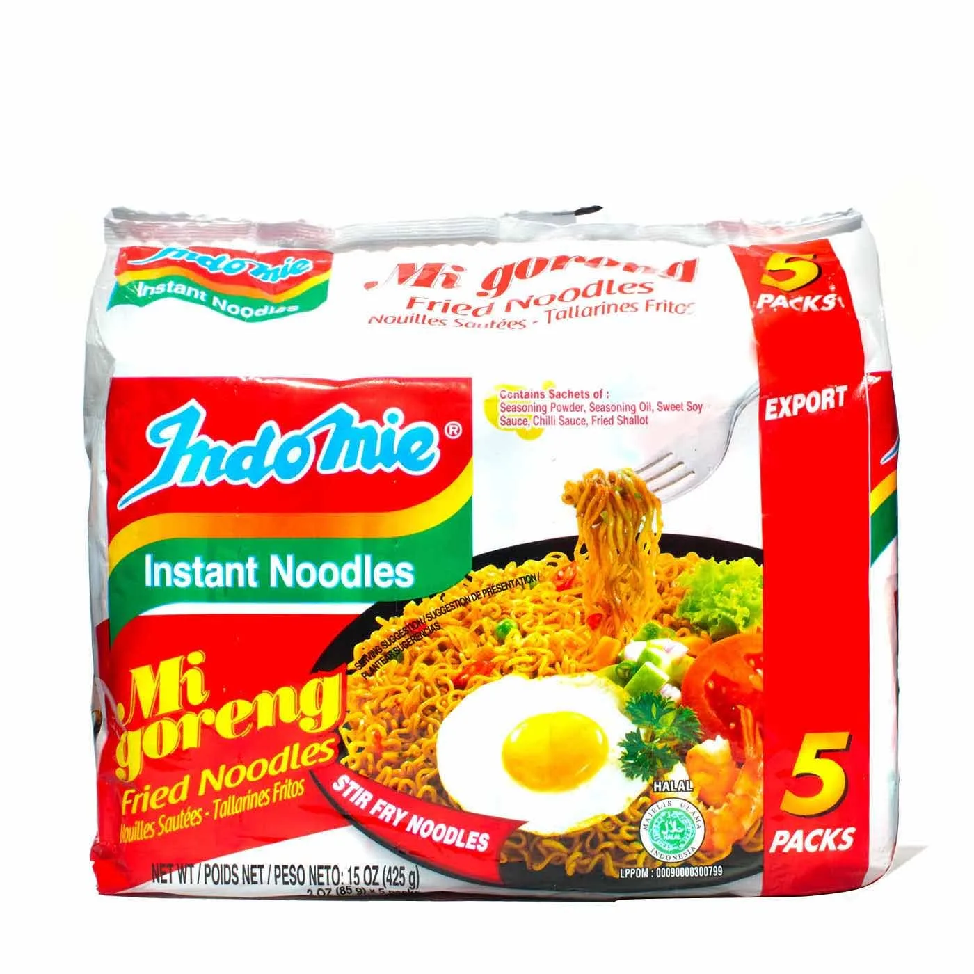Indomie Mi Goreng Instant Stir Fried Noodles (5 Pack)