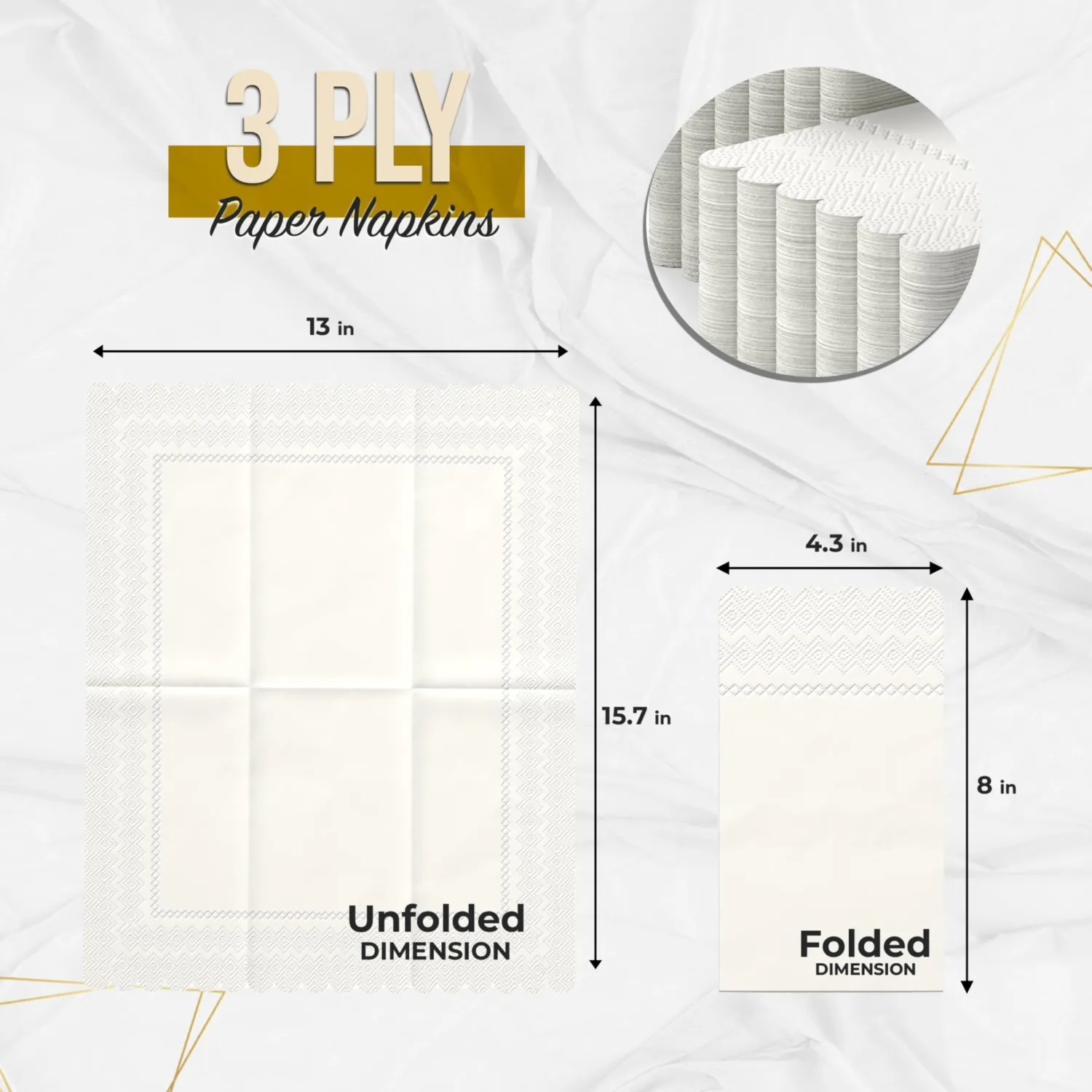 Ivory Scalloped Napkins Disposable 20 Pcs 3-Ply Ivory Scalloped Dinner Napkins Disposable Decorative for Dinners & Parties, Paper Guest Towels for Bathroom & Party Supplies