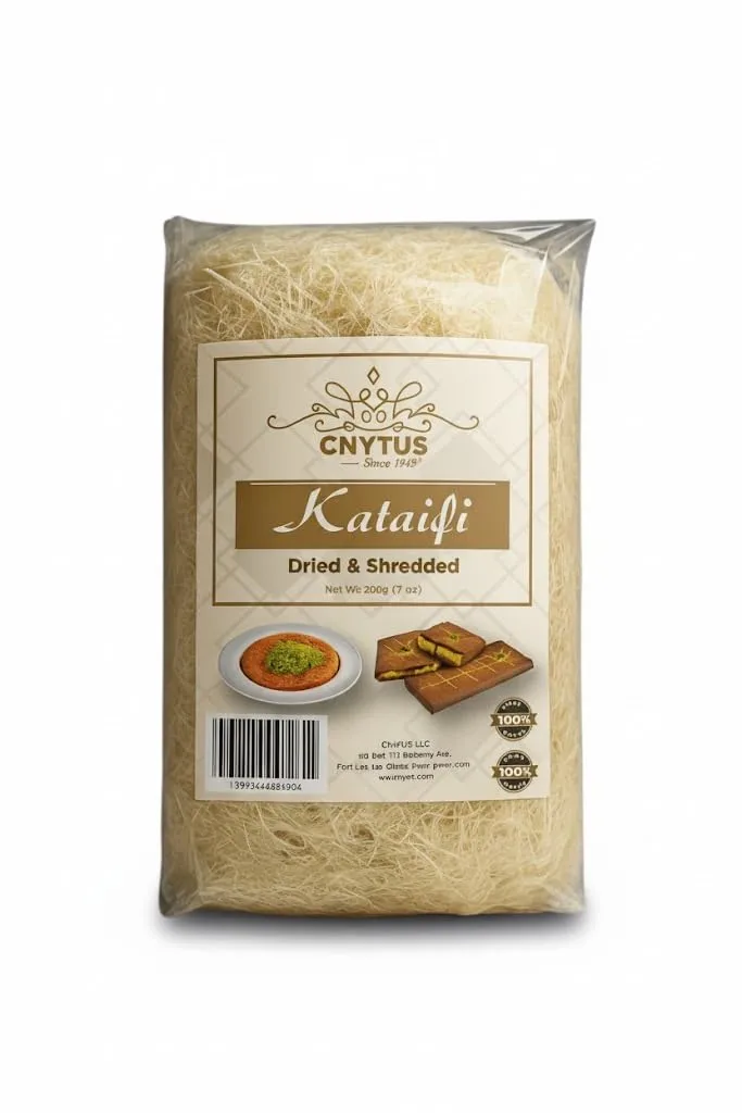 CNYTUS Kataifi Shredded Fillo Dough |200g (0.44 lb) | Katafi Shredded Pastry | Kunafa Shredded Phyllo Dough | Knafeh Shredded | Kadayif | Kanafeh | Katifi Phyllo | Kataifi For Dubai Chocolate