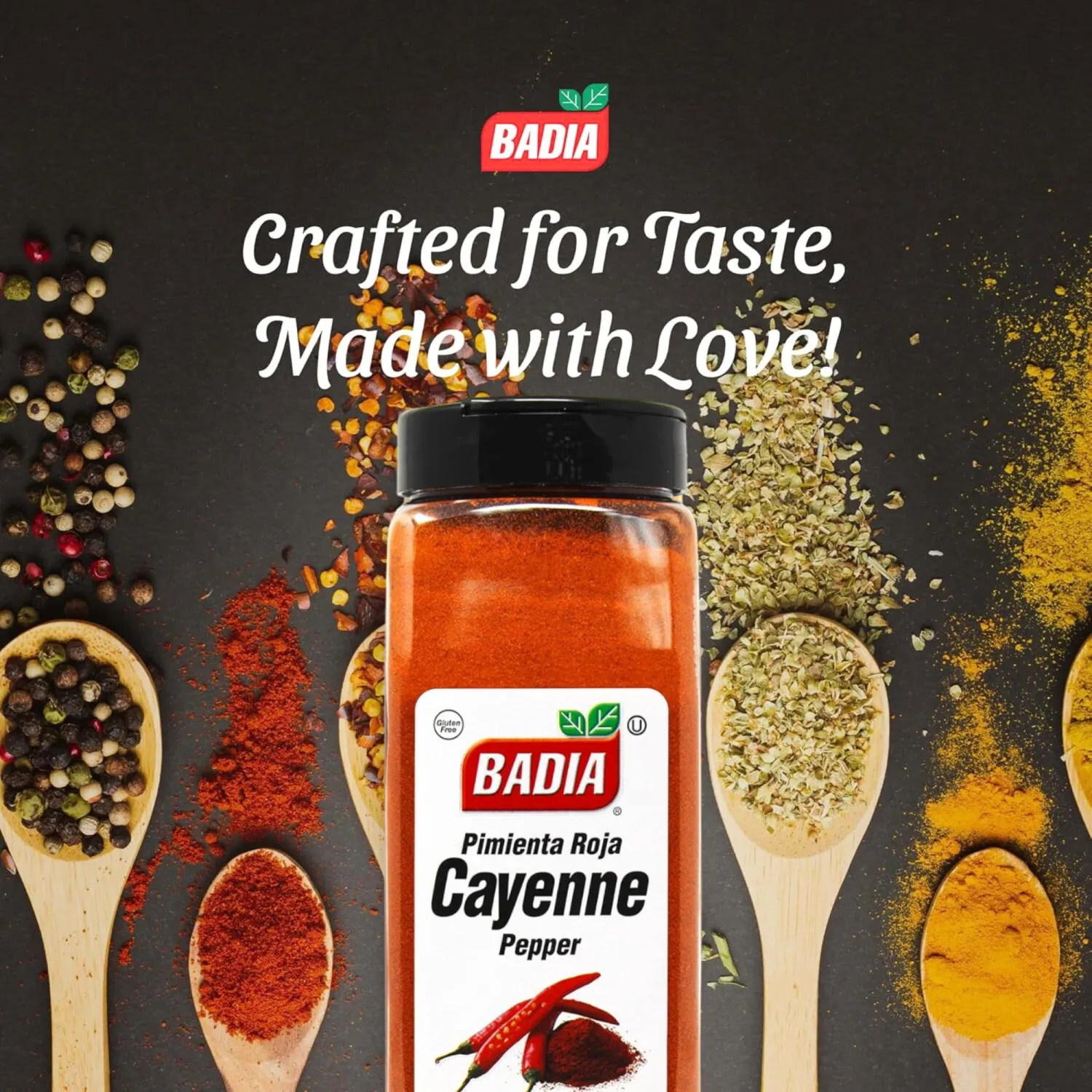 Badia Ground Cayenne Red Pepper, 16 oz – Bold, Spicy & Vibrant for Meats, Seafood, & Vegetables