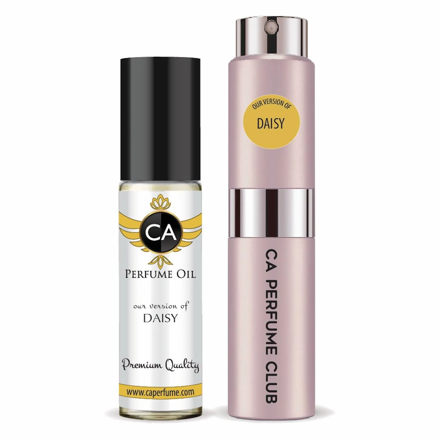 CA Perfume Duo Impression of Daisy For Women Perfume Layering Set Long Lasting Travel Size EDP + Body Oil Roll-On Bottle 0.27 Fl Oz+0.33 Fl Oz