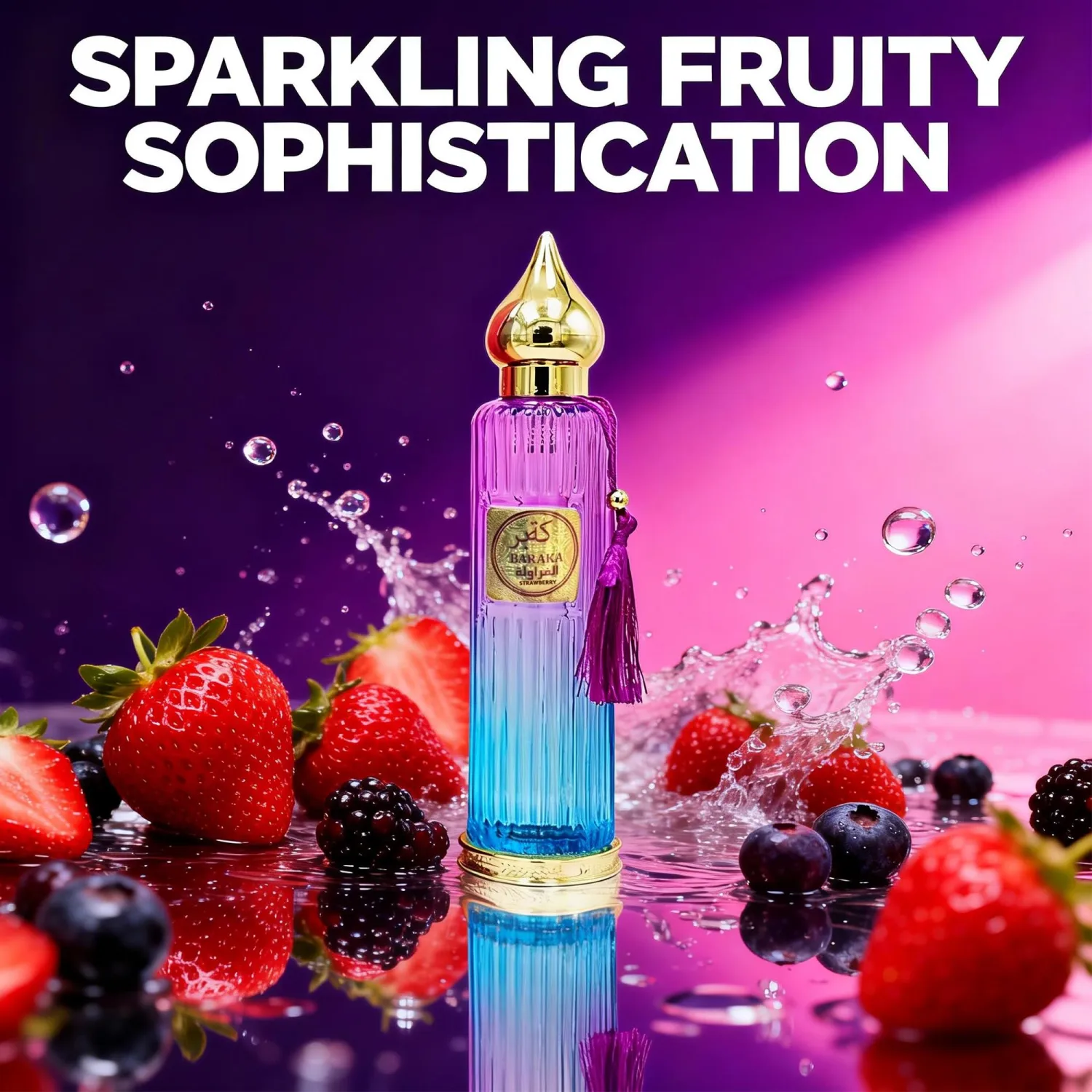 Strawberry Women's Eau de Parfum | 3.4 Fl Oz Fruity Floral Gourmand fragrance | Long Lasting Perfume Gift for Her