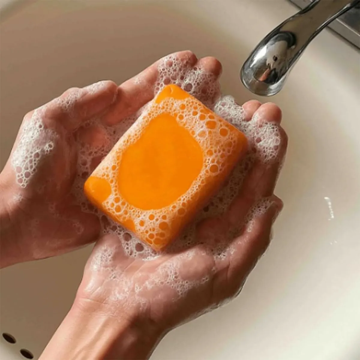 Deodorizing Persimmon Soap For Body Odor, Gentle Bar Soap For Face And Body, Natural Persimmon Extract Bar Soap For Men Ang Woman, Suitable For All Skin Soap Bar (100g)