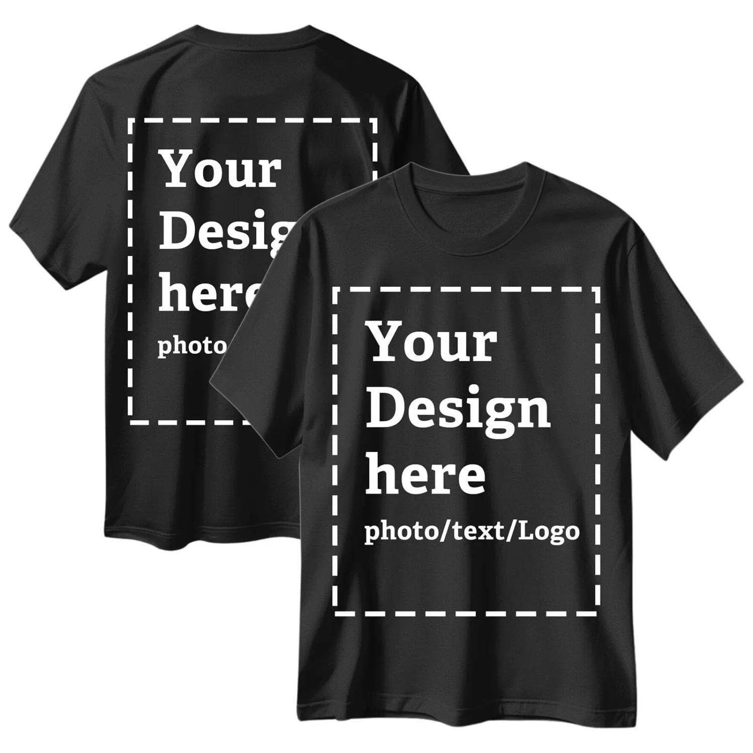 Custom T Shirts for Men Women Bulk Personalized Cotton Comfort Shirt Design Your Own Text/Photo Printed Front Back