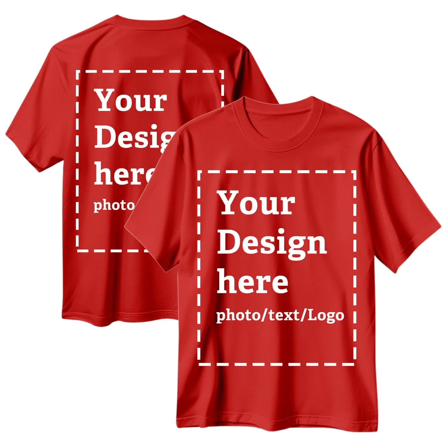 Custom T Shirts for Men Women Bulk Personalized Cotton Comfort Shirt Design Your Own Text/Photo Printed Front Back