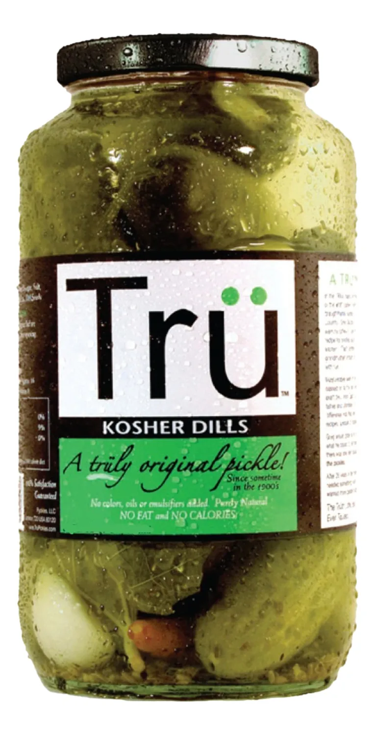 Tru Kosher Dill Pickles – Pure Natural Pickles with Perfect Balance of Seasonings - No Colors, Oil, Emulsifiers | Kosher & Gluten Free | Classic Original Flavor Since 1900s | 24 Fl Oz (Pack of 1)