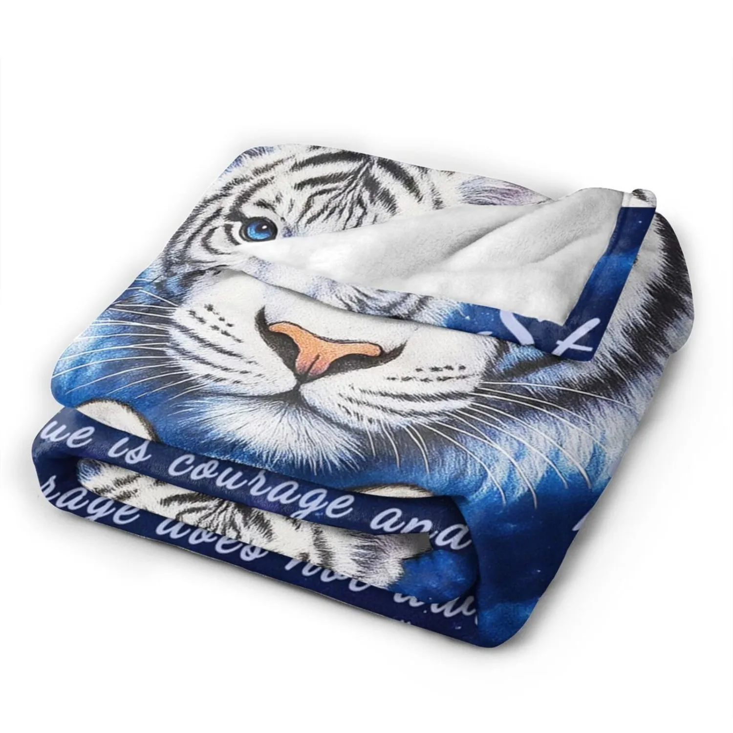Tiger Blanket Inspirational Tigers Throw Blanket Soft Warm Cozy Fleece Fuzzy Plush Flannel Blankets Gifts for Girls Women Boys Kids Adults 40"X50"