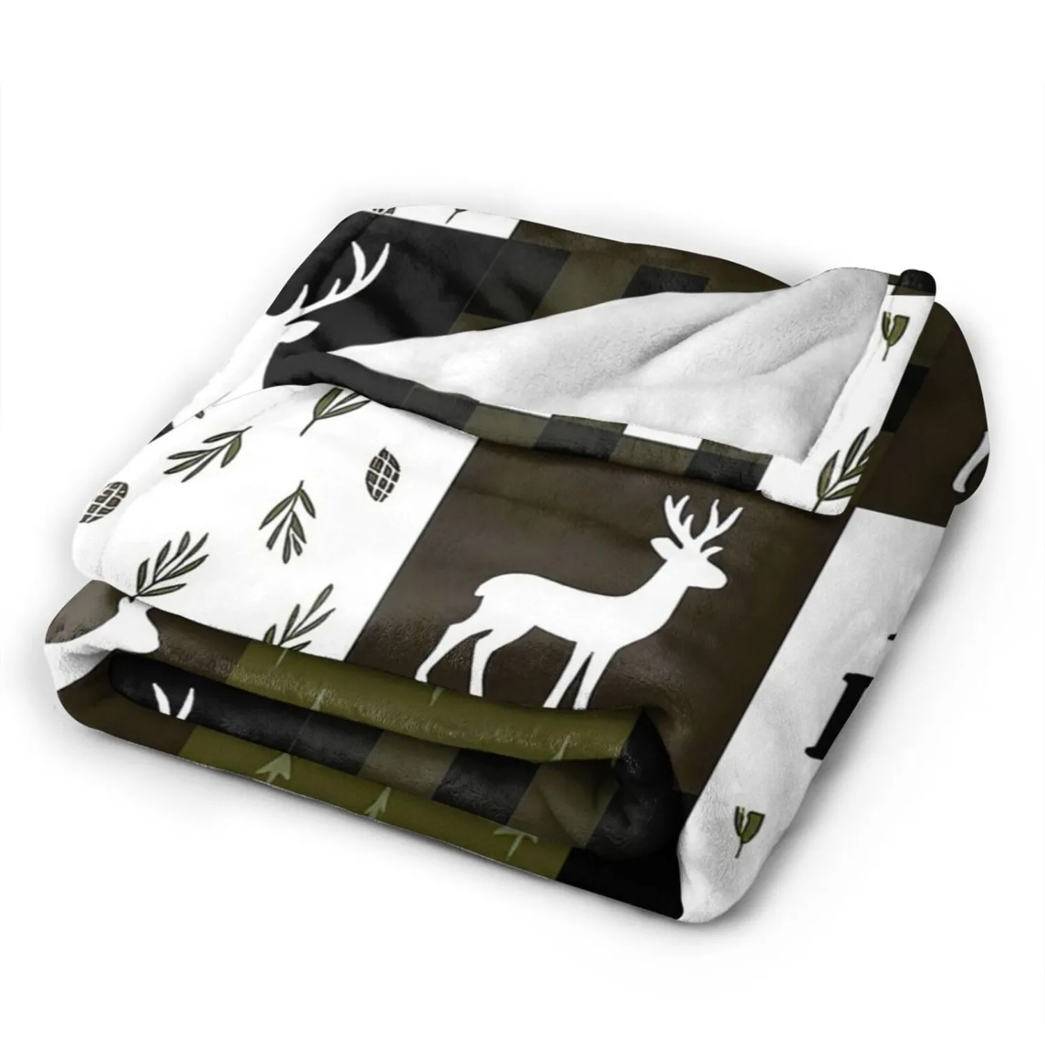 Deer Blanket Cute Deer Throw Blanket Soft Warm Cozy Fleece Fuzzy Plush Hunter Animal Flannel Blankets Gifts for Boys Girls Women Kids Adults 40"X50"