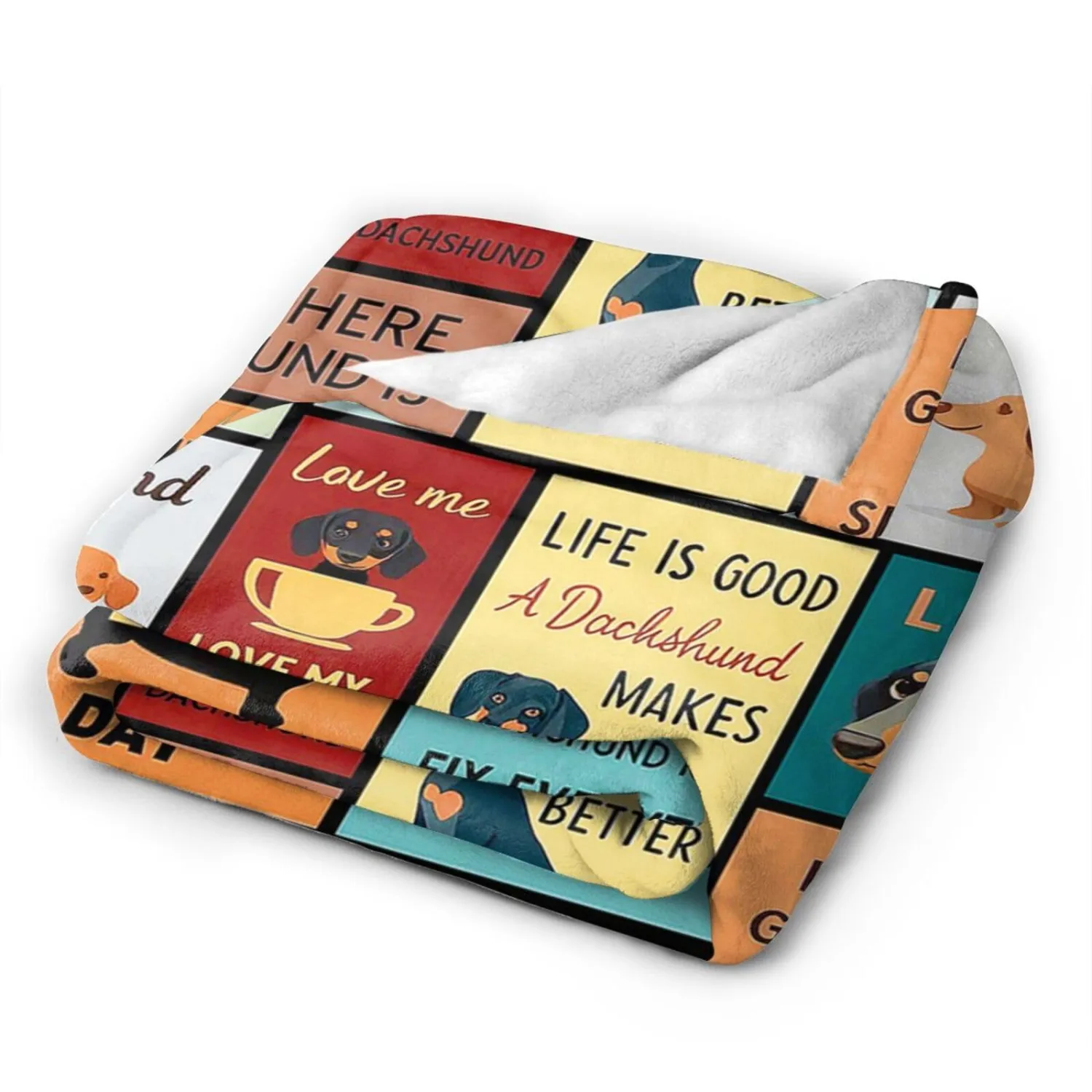 Dachshund Blanket Weiner Dog Throw Blanket Soft Warm Cozy Fleece Fuzzy Plush Weiner Dog Flannel Blankets Gifts for Pet Lovers Girls Women Boys Kids Adults 40"X50"