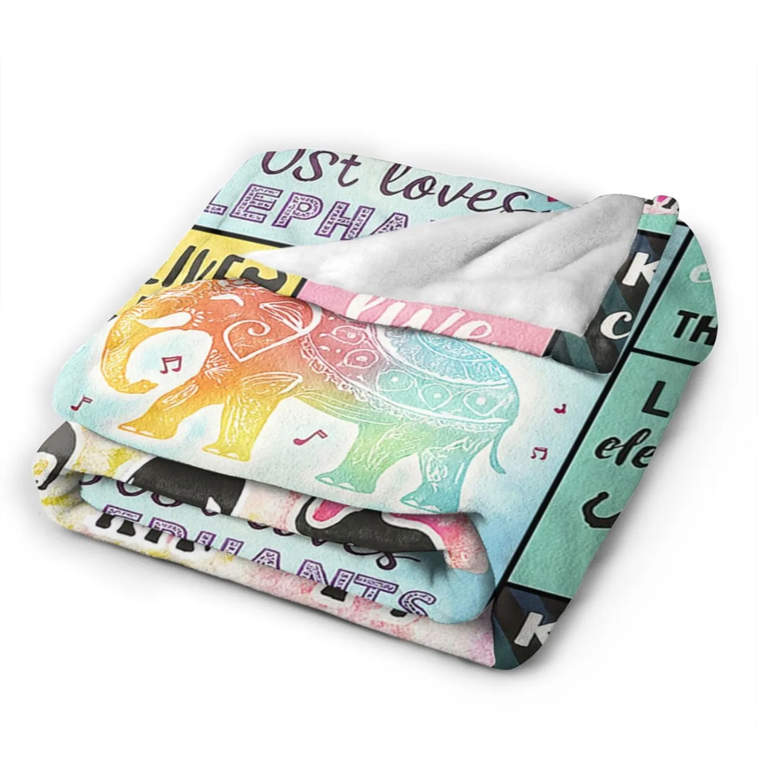 Elephant Blanket Elephants Gifts for Girls Women Throw Blanket Soft Warm Cozy Fleece Fuzzy Plush Wildlife Flannel Blankets for Boys Kids Adults 40"X50"