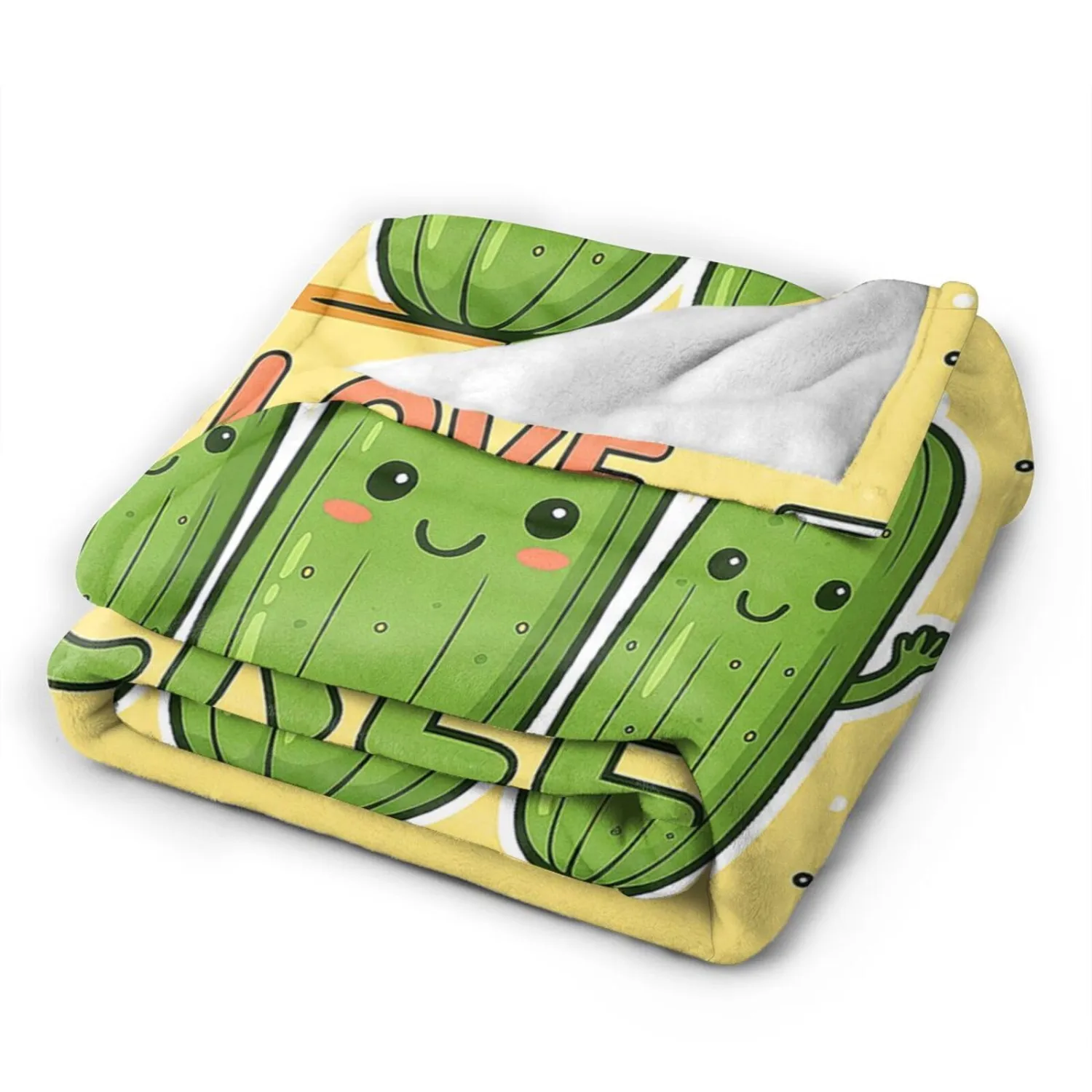 Pickle Blanket Cute Cucumber Throw Blanket Soft Warm Cozy Fleece Fuzzy Plush Pickles Flannel Blankets Gifts for Boys Girls Women Kids Adults 40"X50"