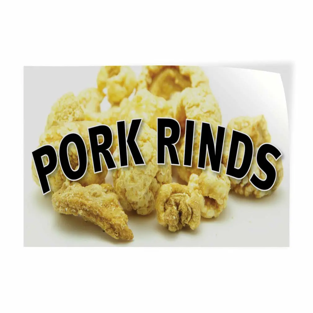 Decal Stickers Multiple Sizes Pork Rinds Restaurant Cafe Bar C Industrial Vinyl Safety Sign Label Restaurant & Food 14x10Inches