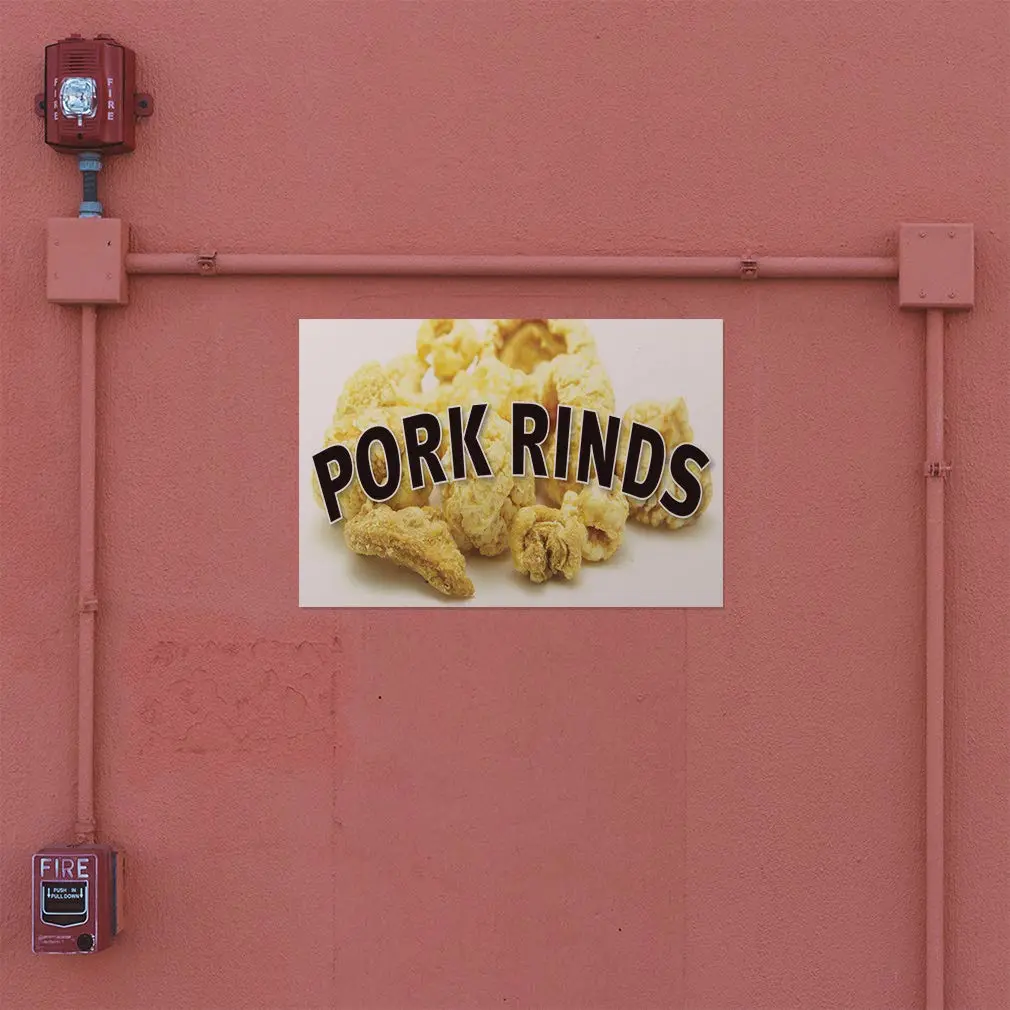 Decal Stickers Multiple Sizes Pork Rinds Restaurant Cafe Bar C Industrial Vinyl Safety Sign Label Restaurant & Food 14x10Inches