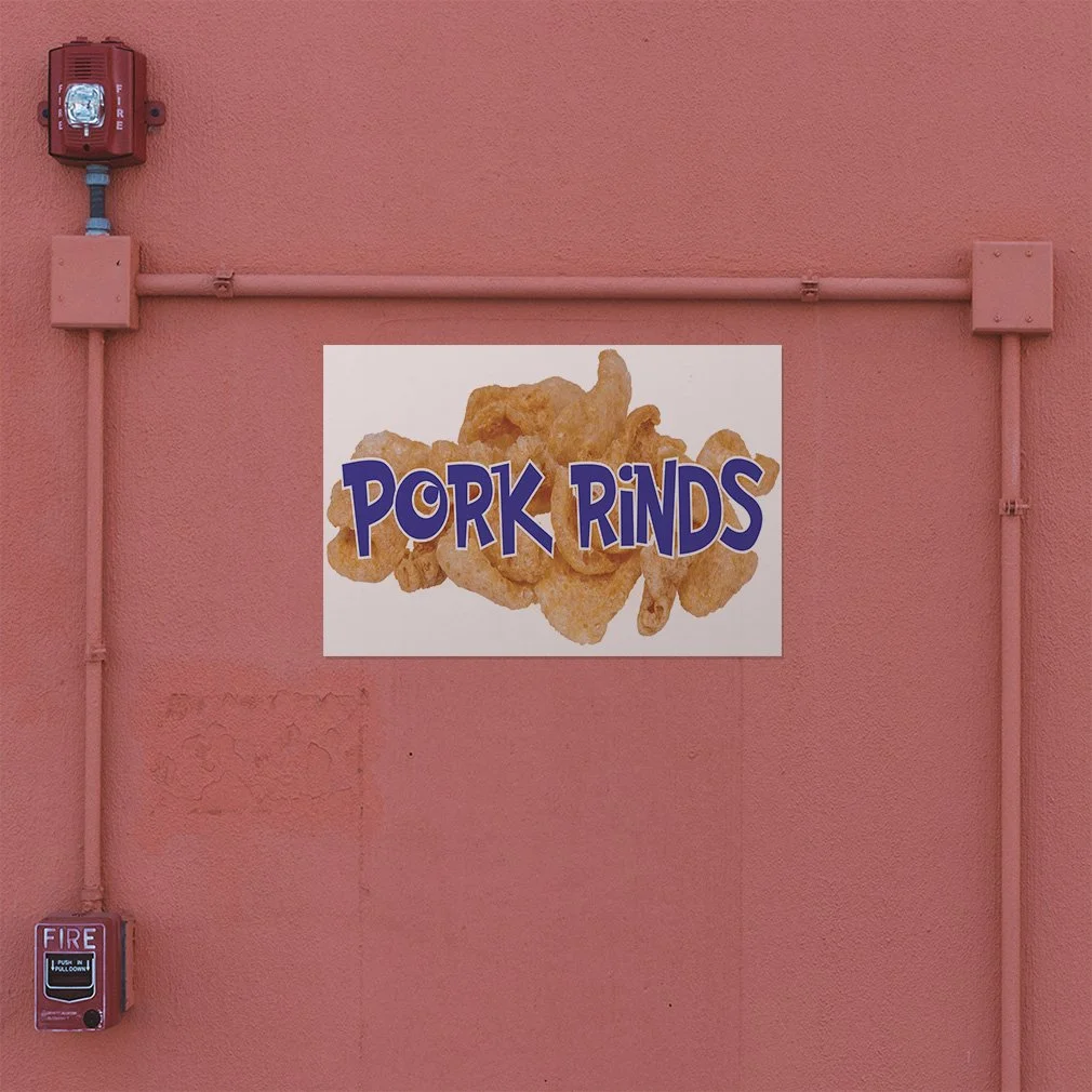 Decal Stickers Multiple Sizes Pork Rinds Outdoor Advertising Printing G Industrial Vinyl Safety Sign Label Restaurant & Food 14x10Inches