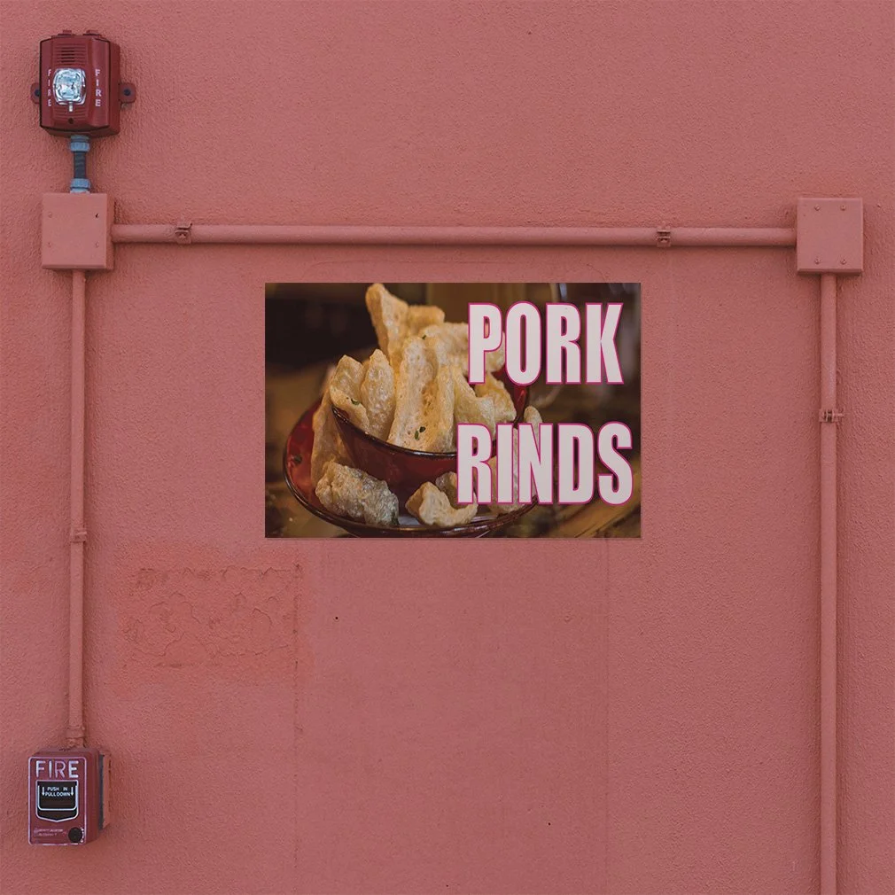 Decal Stickers Multiple Sizes Pork Rinds Outdoor Advertising Printing E Industrial Vinyl Safety Sign Label Restaurant & Food 20x14Inches