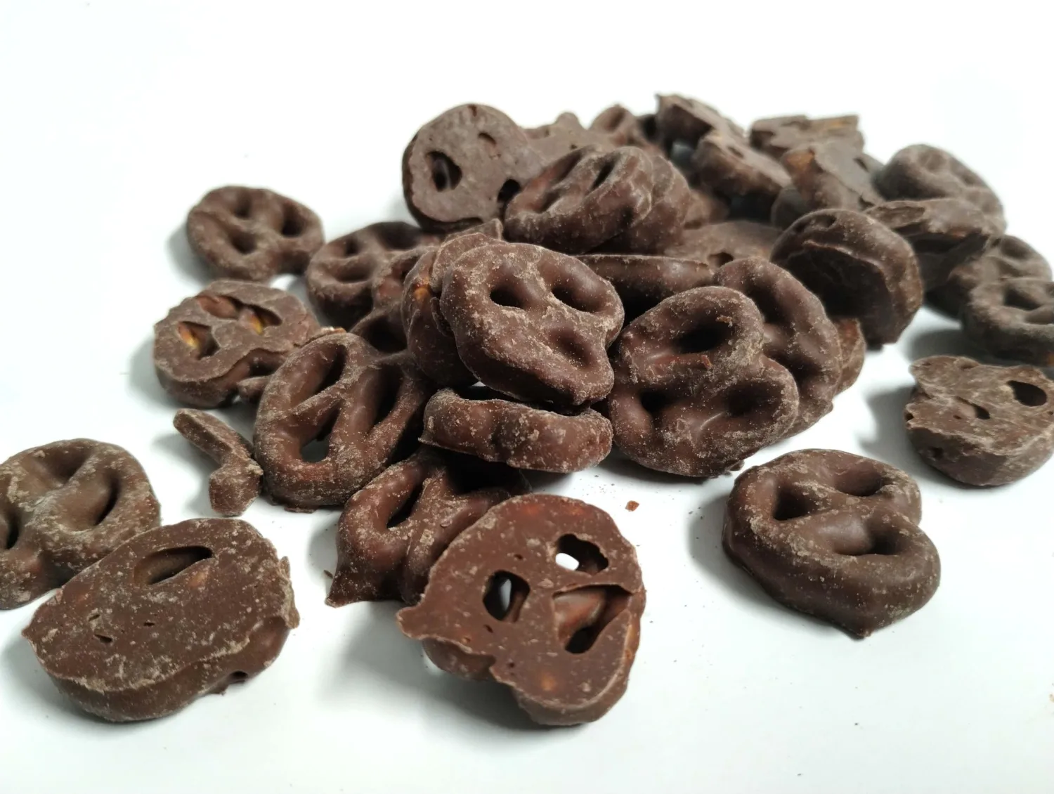 Chocolate Flavored Mini Pretzels - 1 lb of Fresh Gourmet Covered Coated Dipped Bite Size Pretzels