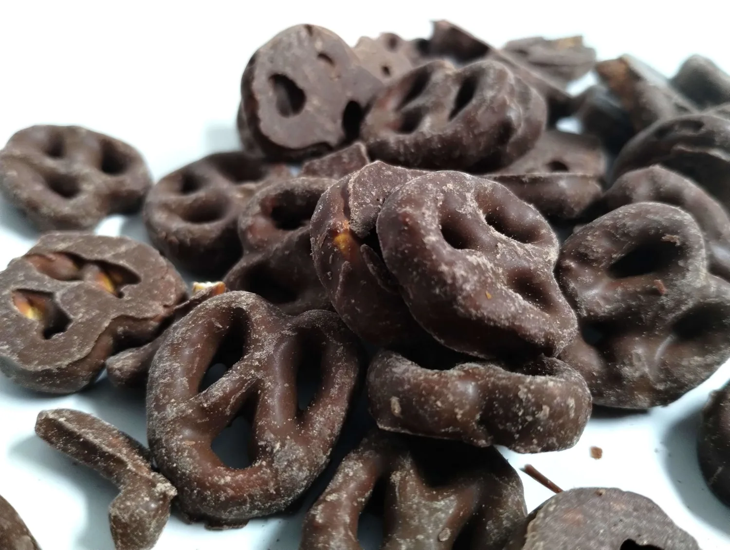 Chocolate Flavored Mini Pretzels - 1 lb of Fresh Gourmet Covered Coated Dipped Bite Size Pretzels