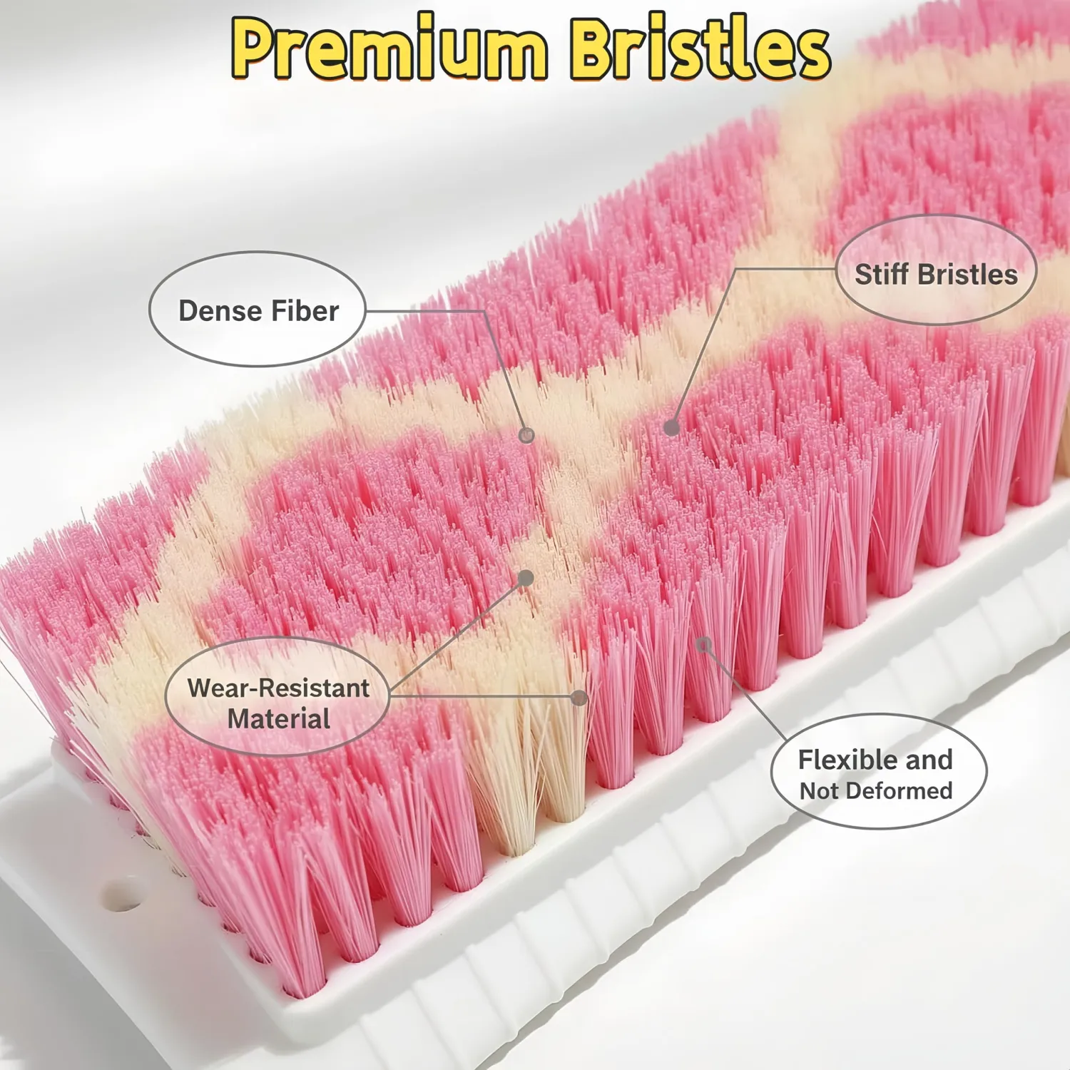4 Pack Scrub Brush for Cleaning Scrubbing Brush with Stiff Bristle Multi-Purpose Heavy Duty Scrub Brushes,Deep Cleaning Brushes for Bathroom, Floor, Shower, Carpet, Bathtub, Sink Outdoor, Multi-Color