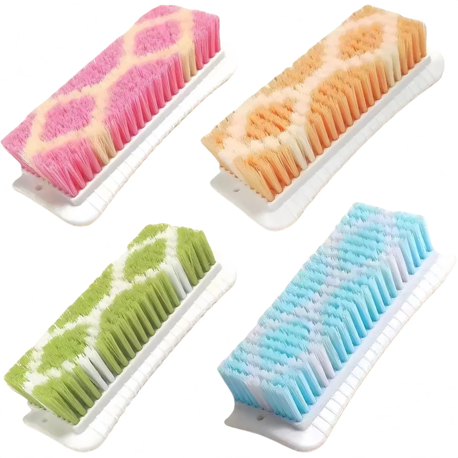 4 Pack Scrub Brush for Cleaning Scrubbing Brush with Stiff Bristle Multi-Purpose Heavy Duty Scrub Brushes,Deep Cleaning Brushes for Bathroom, Floor, Shower, Carpet, Bathtub, Sink Outdoor, Multi-Color