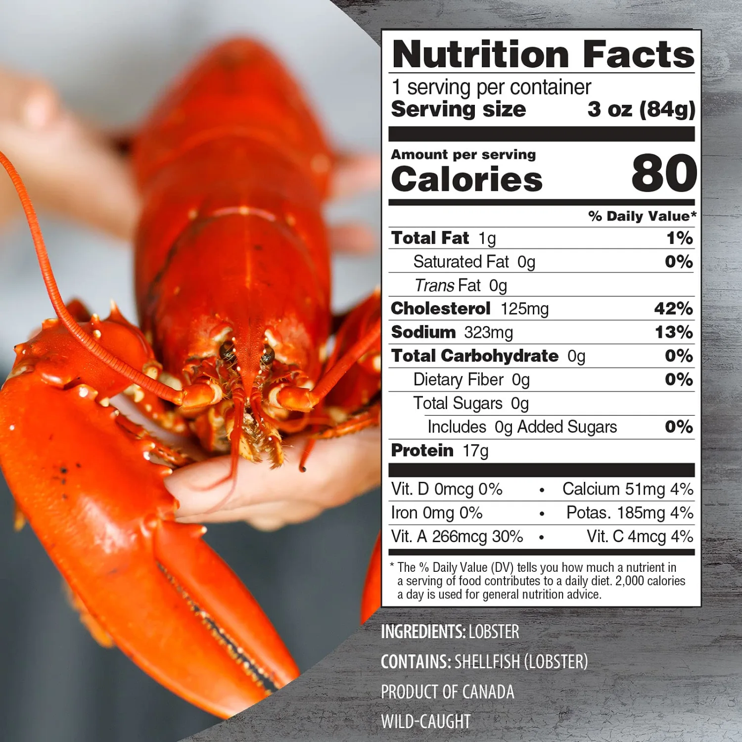 Whole Cooked Lobster, 1 Lb (Frozen)