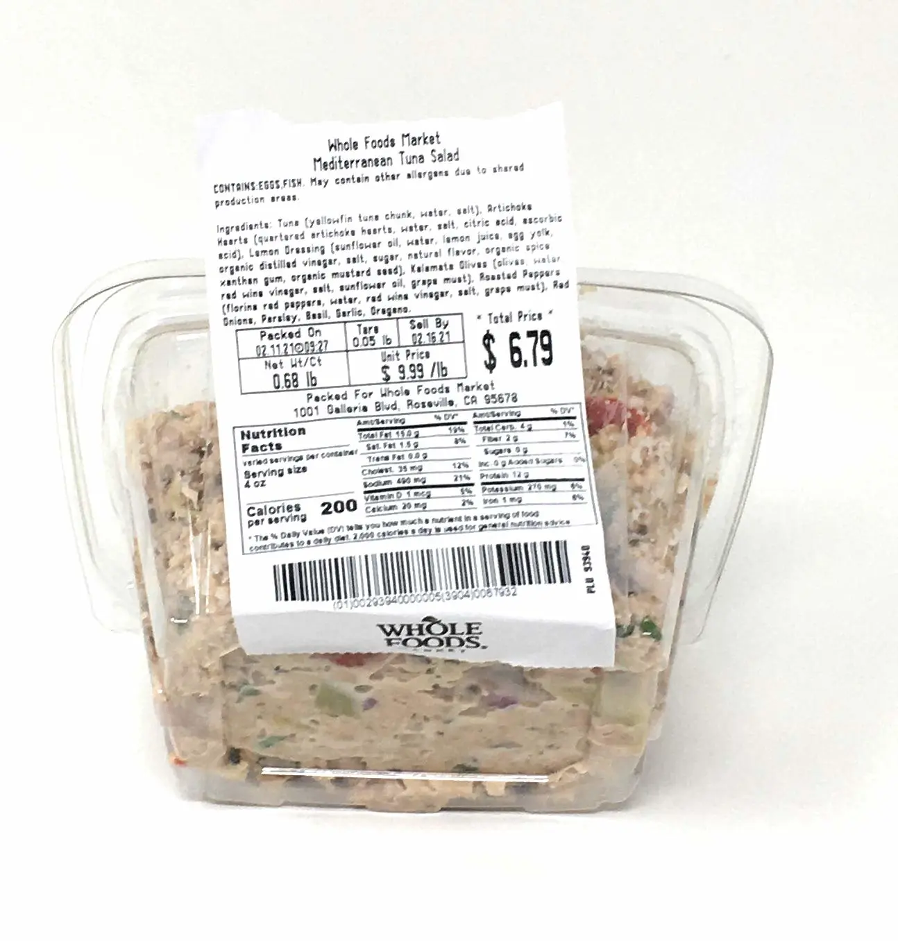 WHOLE FOODS MARKET Mediterranean Tuna Salad