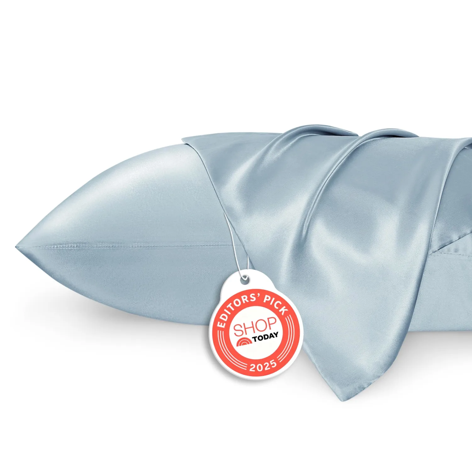 Bedsure Satin Pillowcase 2 Pack Similar to Silk Pillow Cases Standard Size, Pillow Case for Sleeping Women with Envelope Closure, Gifts for Women Men, Stone Blue, 20x26 Inches, 2pcs