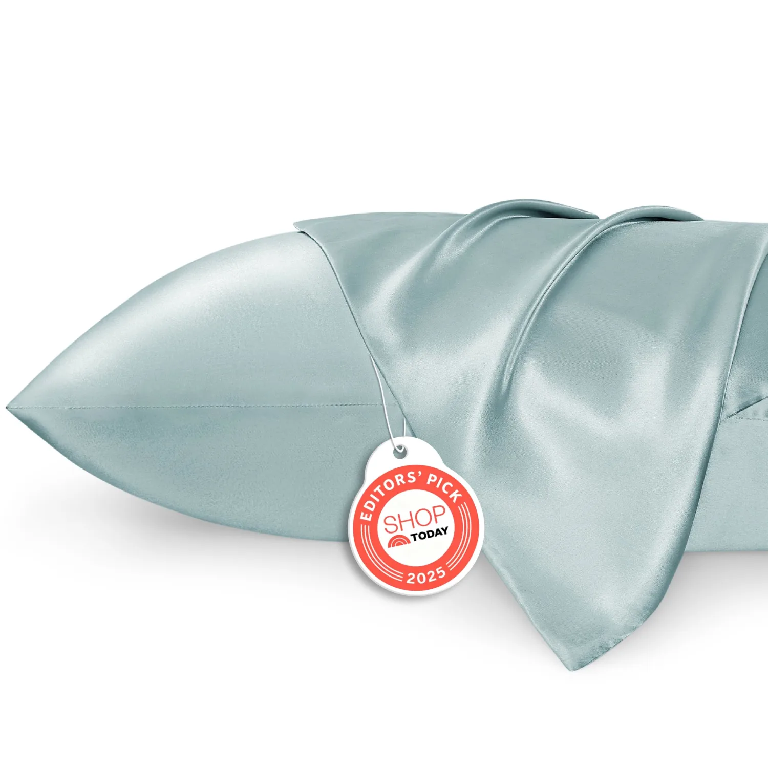 Bedsure Satin Pillowcases, Similar to Silk Pillow Cases Queen Size Set of 2, Pillow Case for Sleeping Women with Envelope Closure, Gifts for Women Men, Light Turquoise, 20x30 Inches, 2pcs