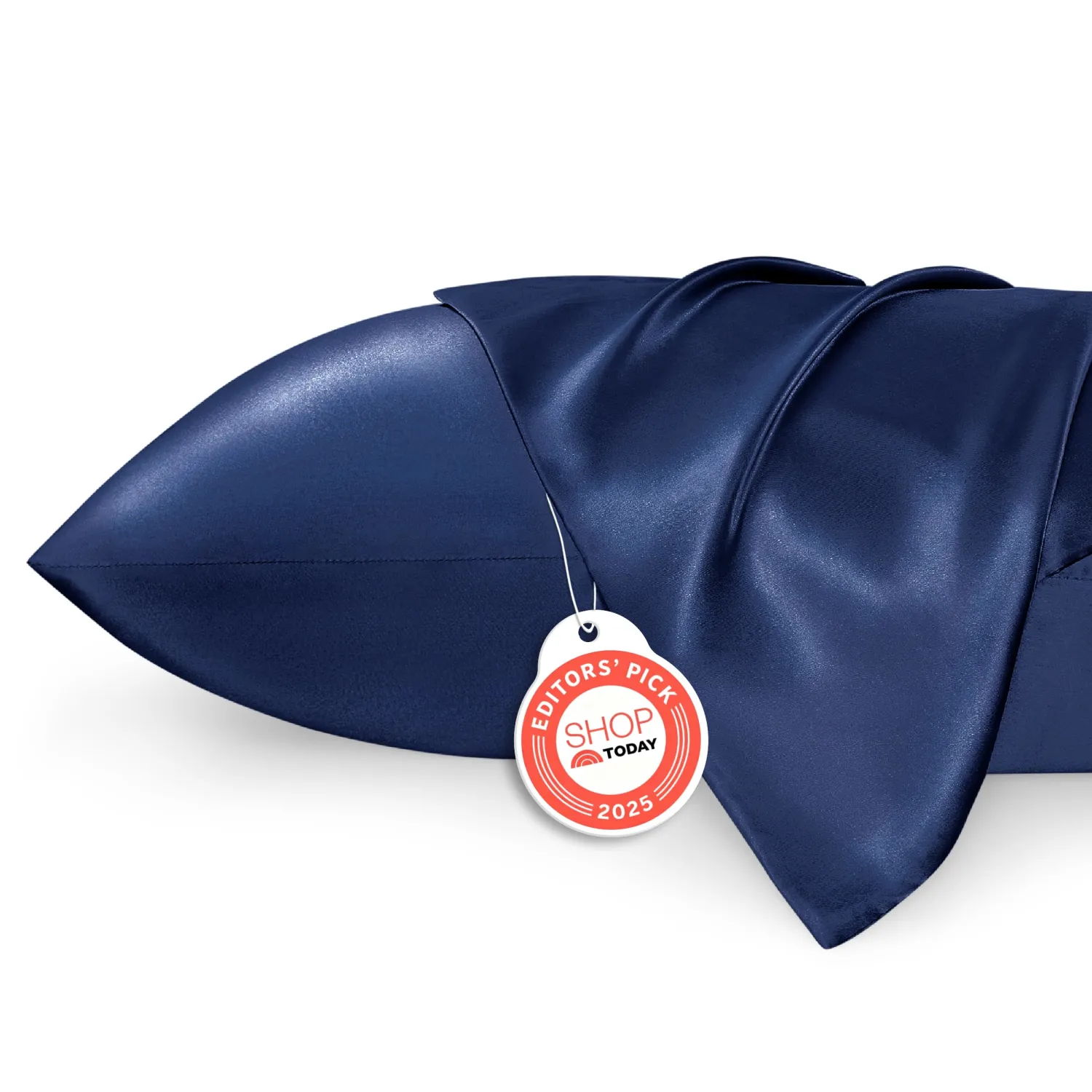 Bedsure Satin Pillowcases, Similar to Silk Pillow Cases Queen Size Set of 2, Pillow Case for Sleeping Women with Envelope Closure, Gifts for Women Men, Navy, 20x30 Inches, 2pcs