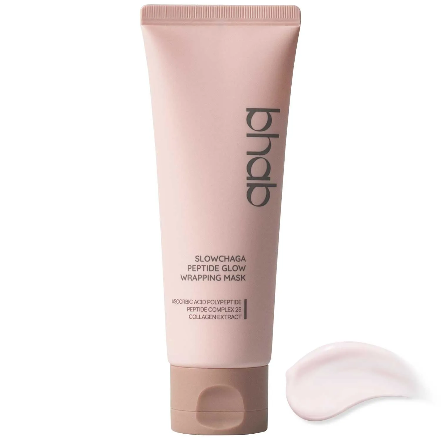 BHAB Peptide Peel Off Mask – Glow Wrapping Mask with Collagen, Hyaluronic Acid, Ceramide & Centella, Firming Pore Smoothing Korean Face Mask for Radiance 2.53 fl oz (75ml)