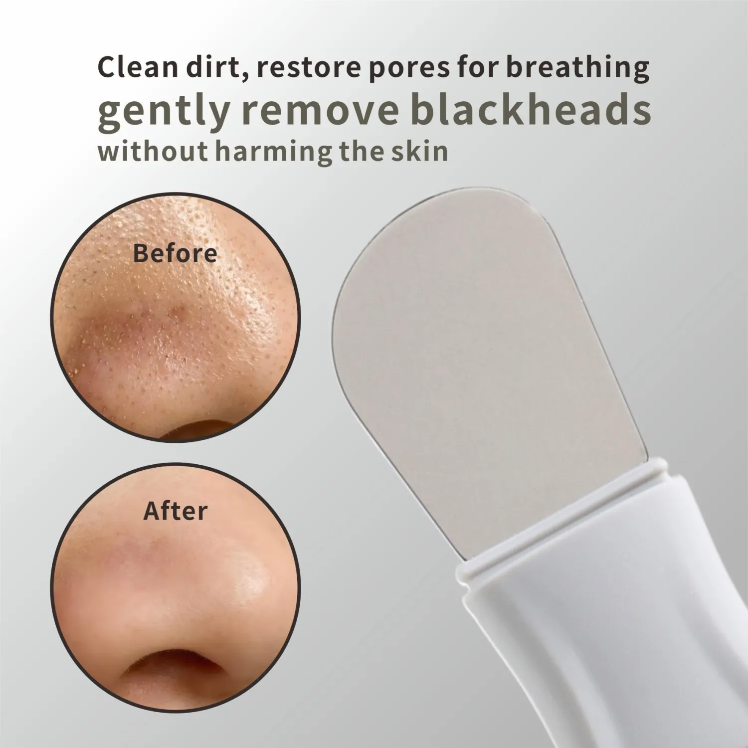 Multifunctional Face Washing Brushes,2 in 1 Pore Cleaning Brush & Blackhead Scraper,Pimple Extractor for Women Men,Face Scraper Skin Spatula,Pore Scrubber for Deep Cleansing.(Gray)
