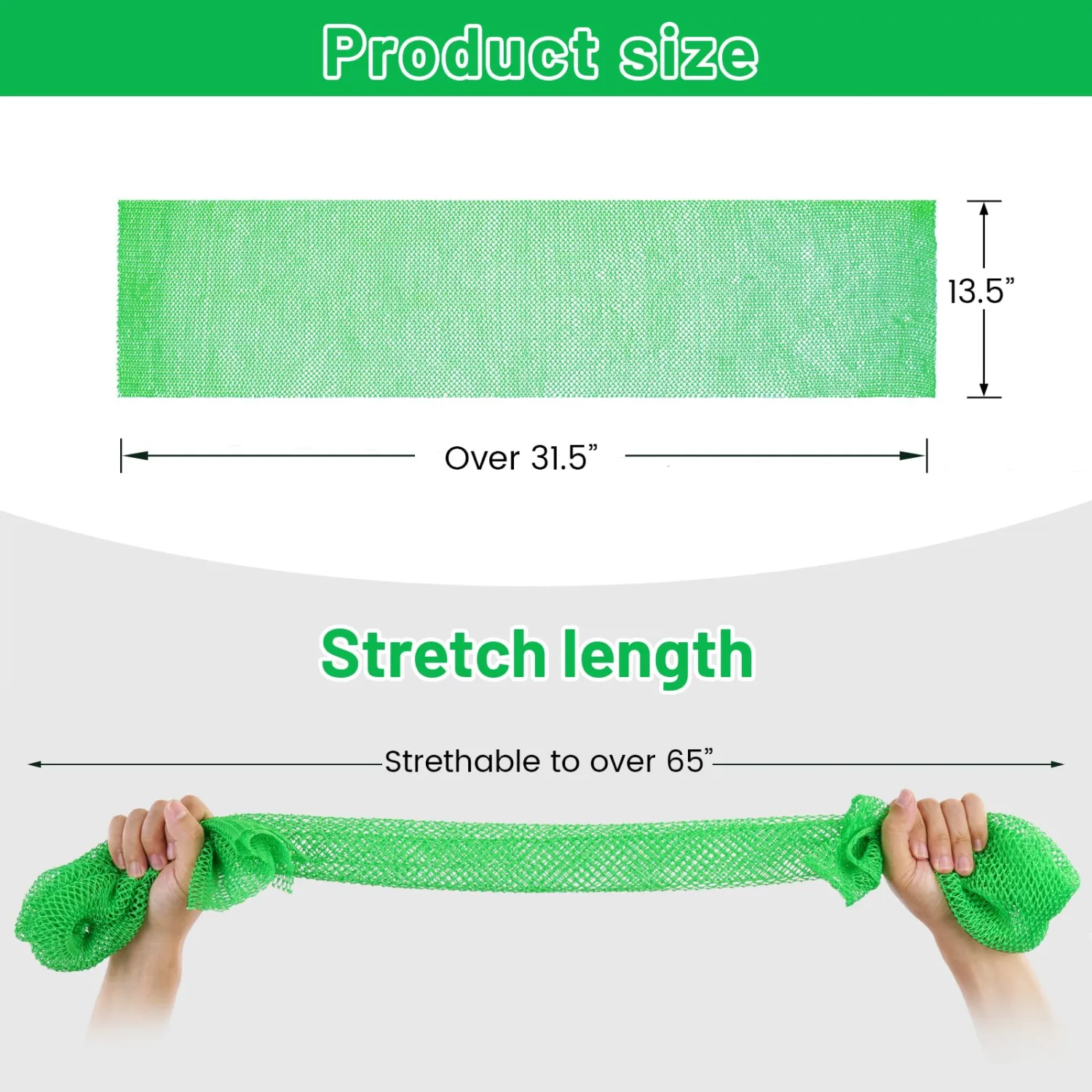 African Net Sponge, Authentic Exfoliating Body Scrubber for Bath and Shower, Multiple Textures with Gentle Deep Exfoliating and Rich Lather for All Skins (Green)